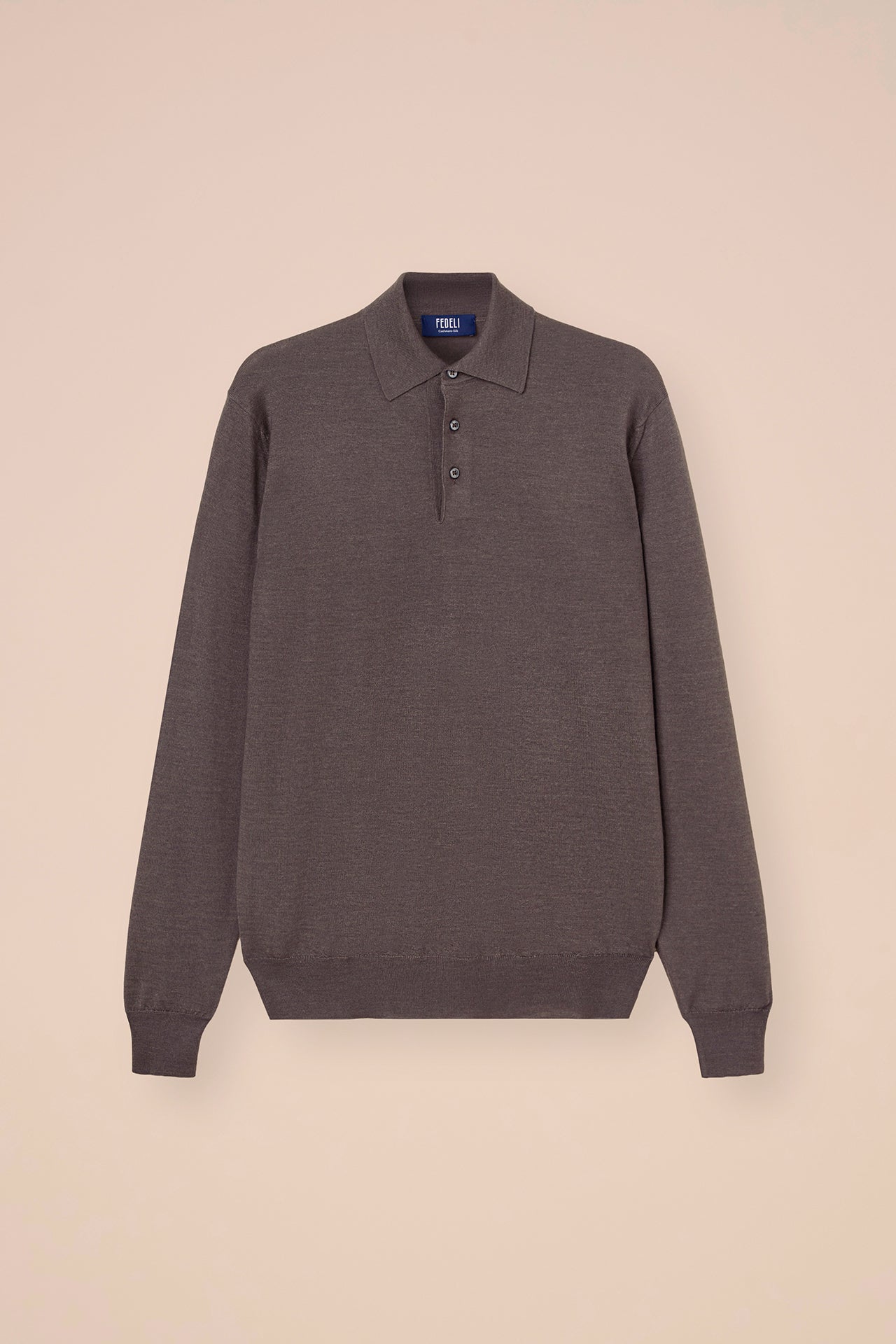 Sportman Cashmere Silk Polo Shirt - DARKGREIGE