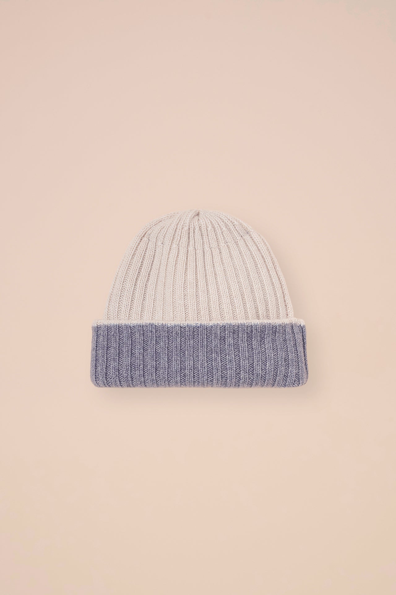 Double Cashmere Beanie - Bicolor - OLIVEGREENMELANGE