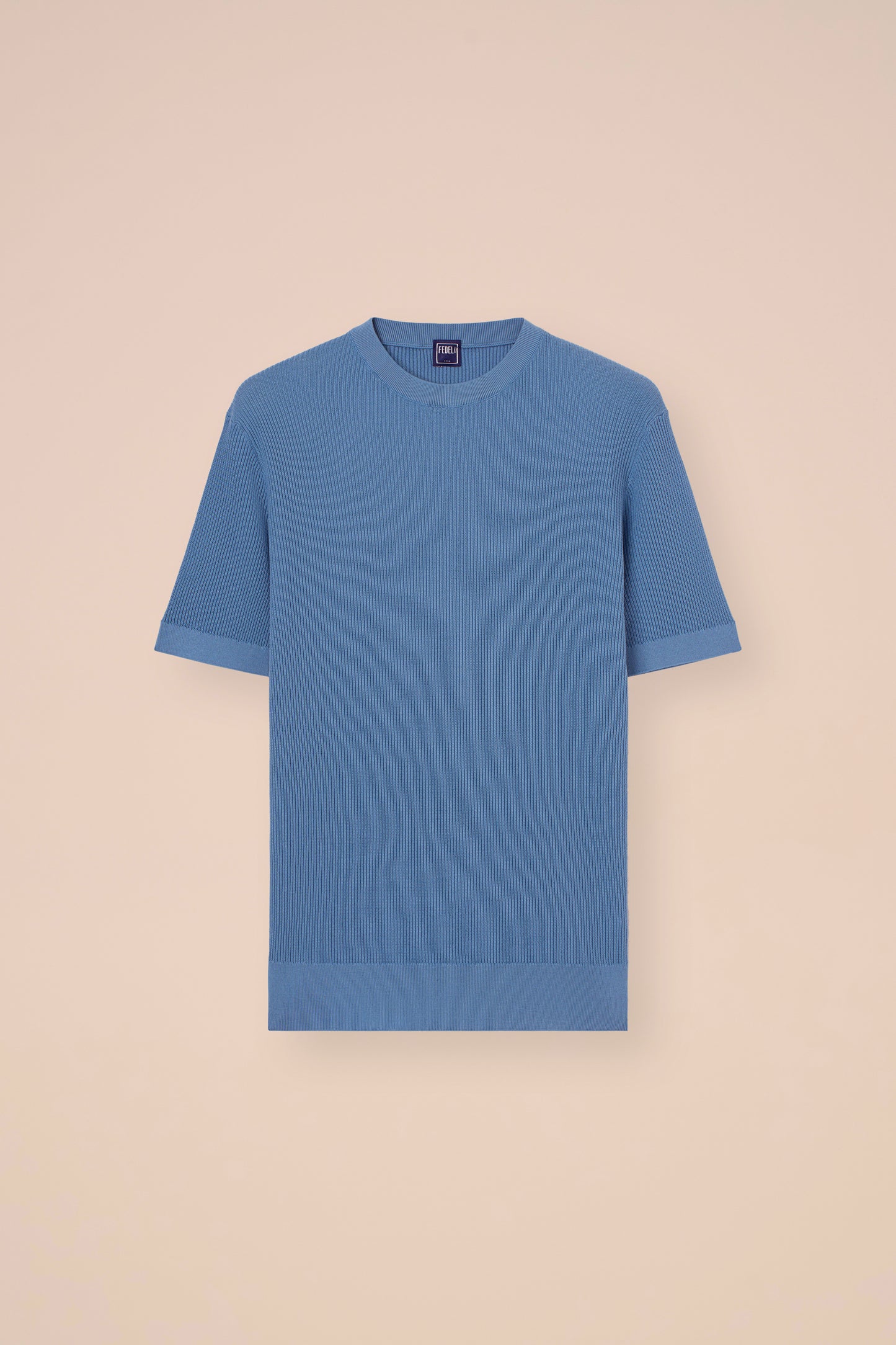 Argentina Rafael Giza Organic Cotton Short Sleeve Crewneck - MIDNIGHTBLUE