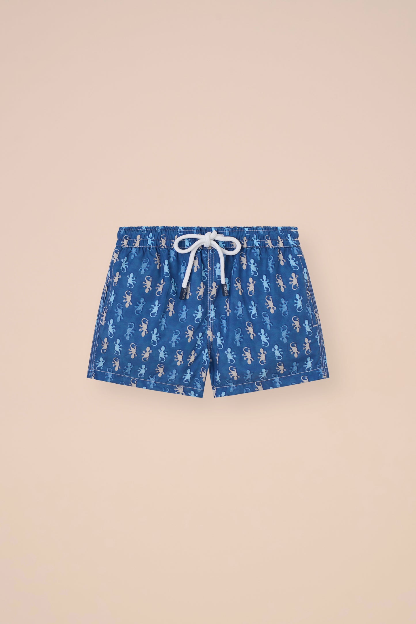 Madeira Kid Swim Trunks - 6-8 years - Gecko Pattern - OLIVE