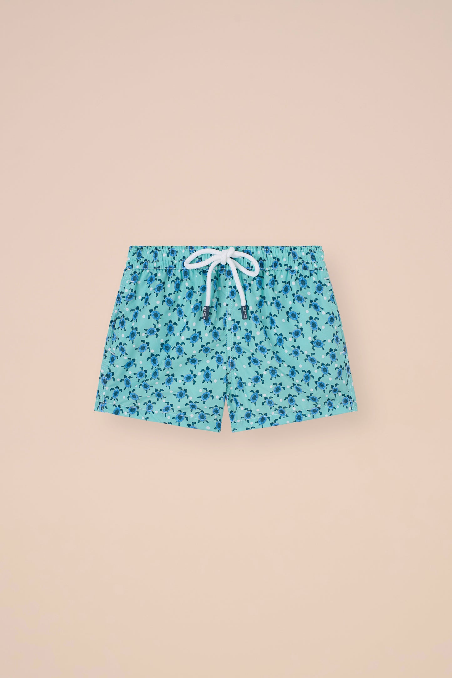 Madeira Kid Swim Trunks - 6-8 years - Seaturtles Pattern - CHALK