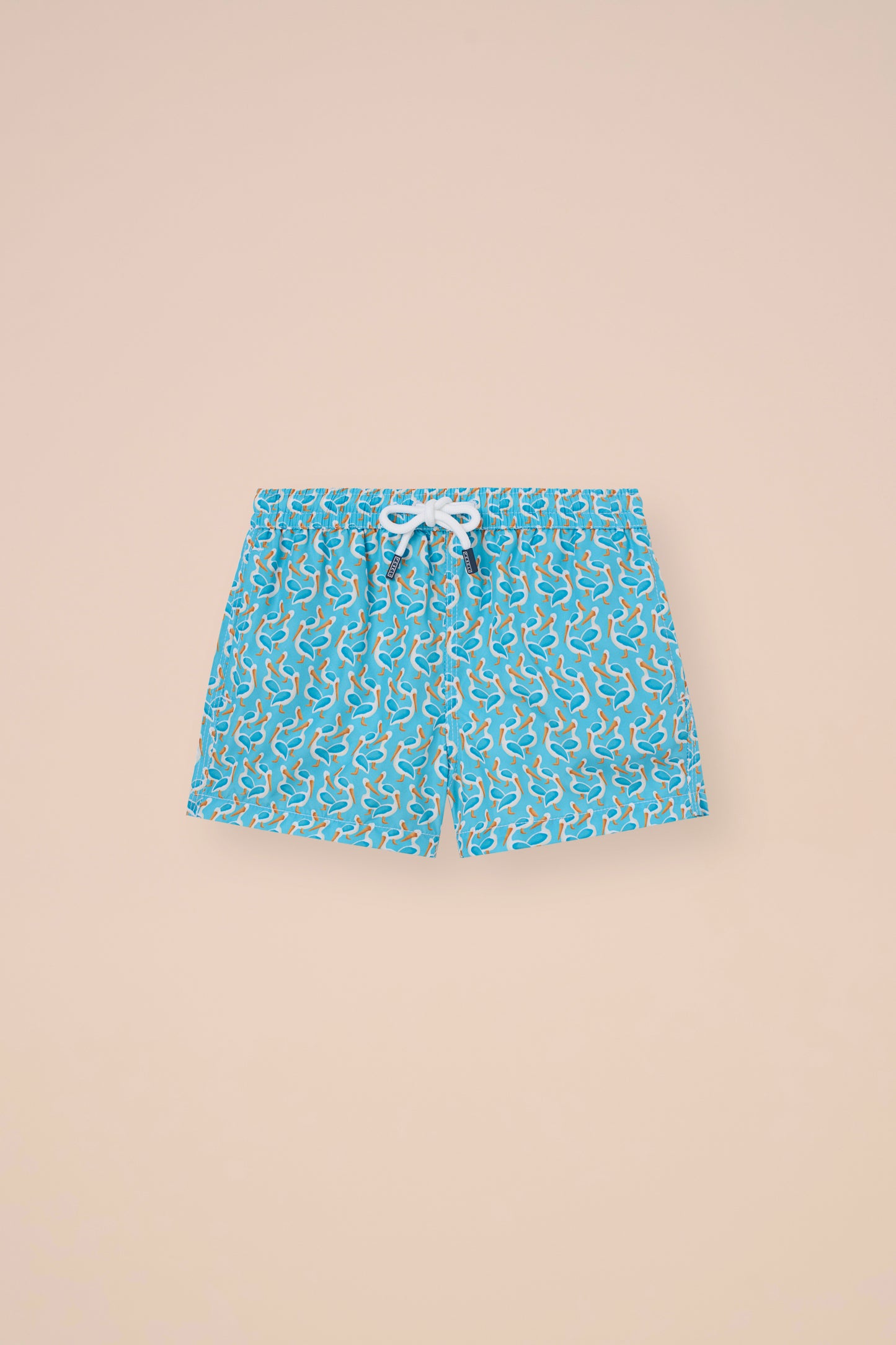 Madeira Kid Swim Trunks - 6-8 years - Pelican Pattern - MEDIUMSEAGREEN