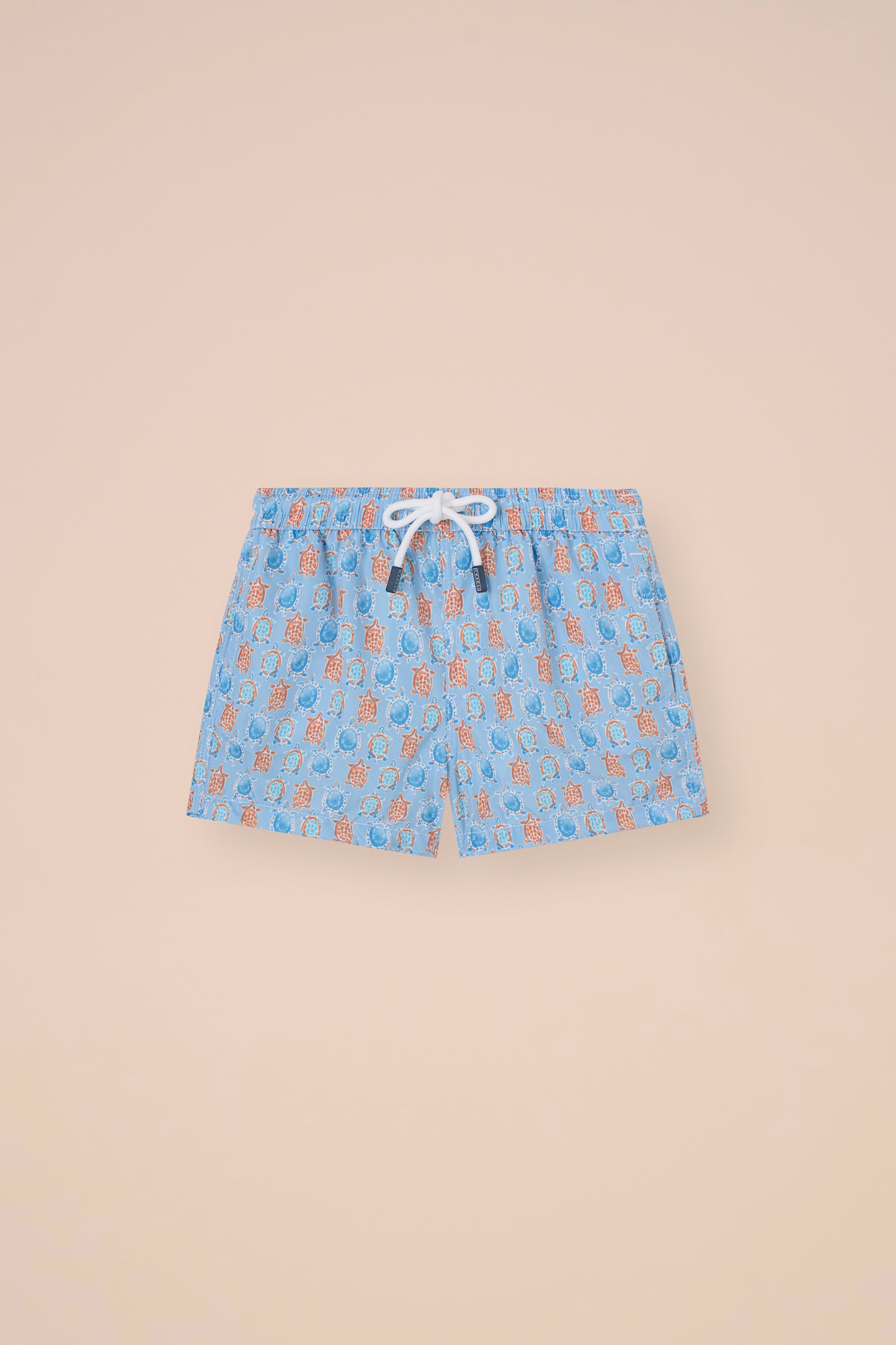 Madeira Kid Swim Trunks - 10-12 years - Turtles Pattern - PEACH