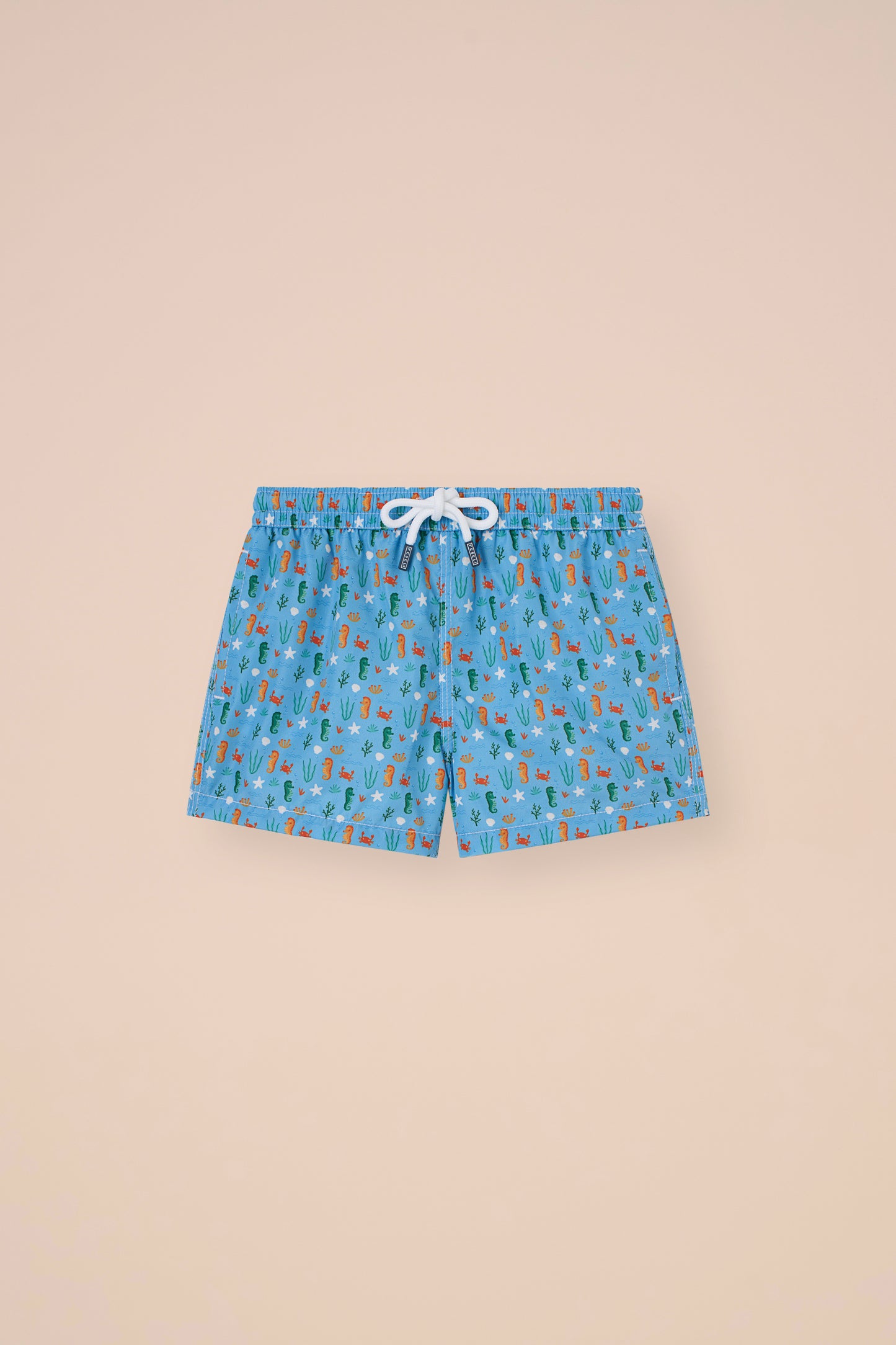 Madeira Kid Swim Trunks - 10-12 years - Seahorse Pattern - LIGHTBLUE