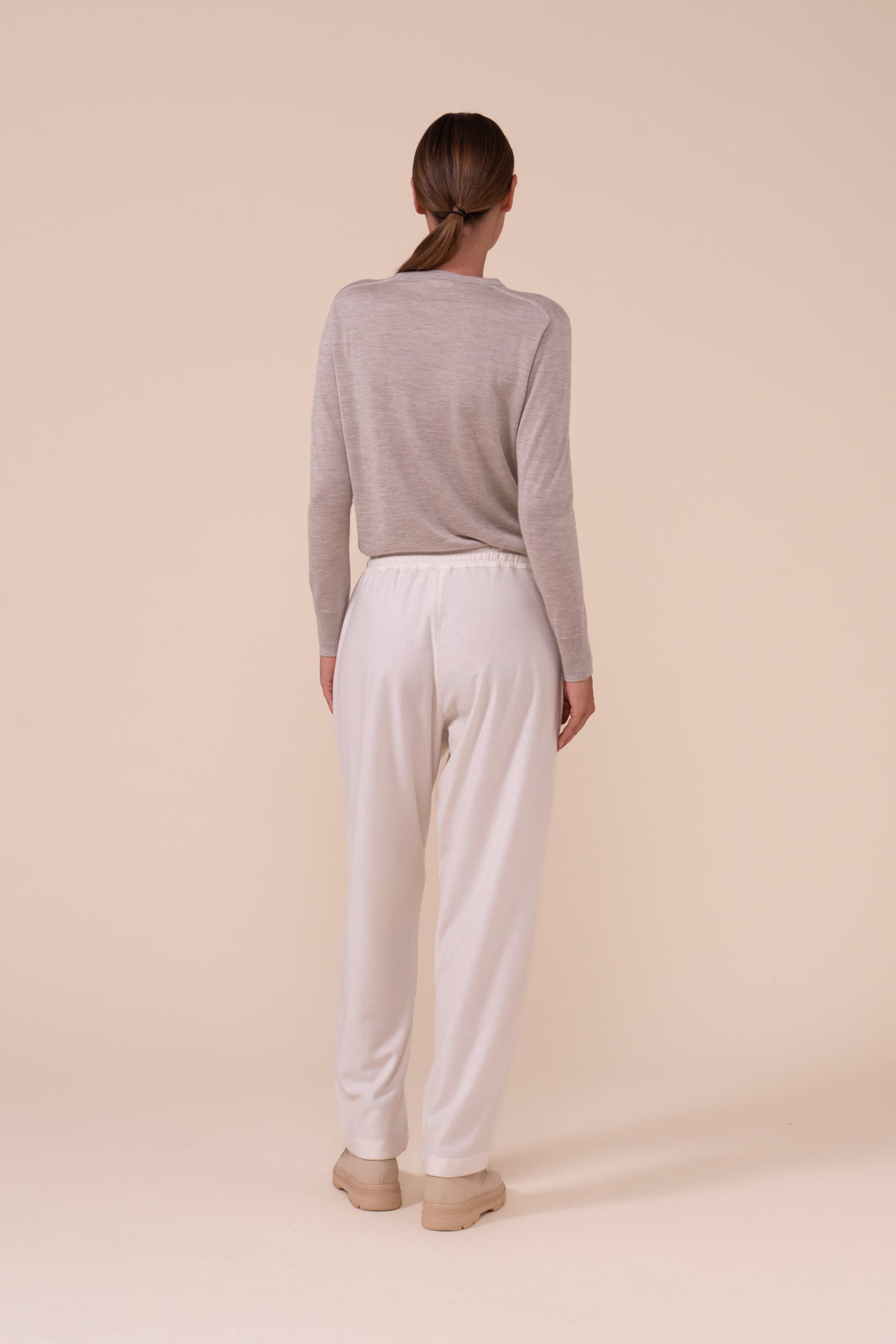 Magenta Cashmere Flanel Straight Pants - DUNES