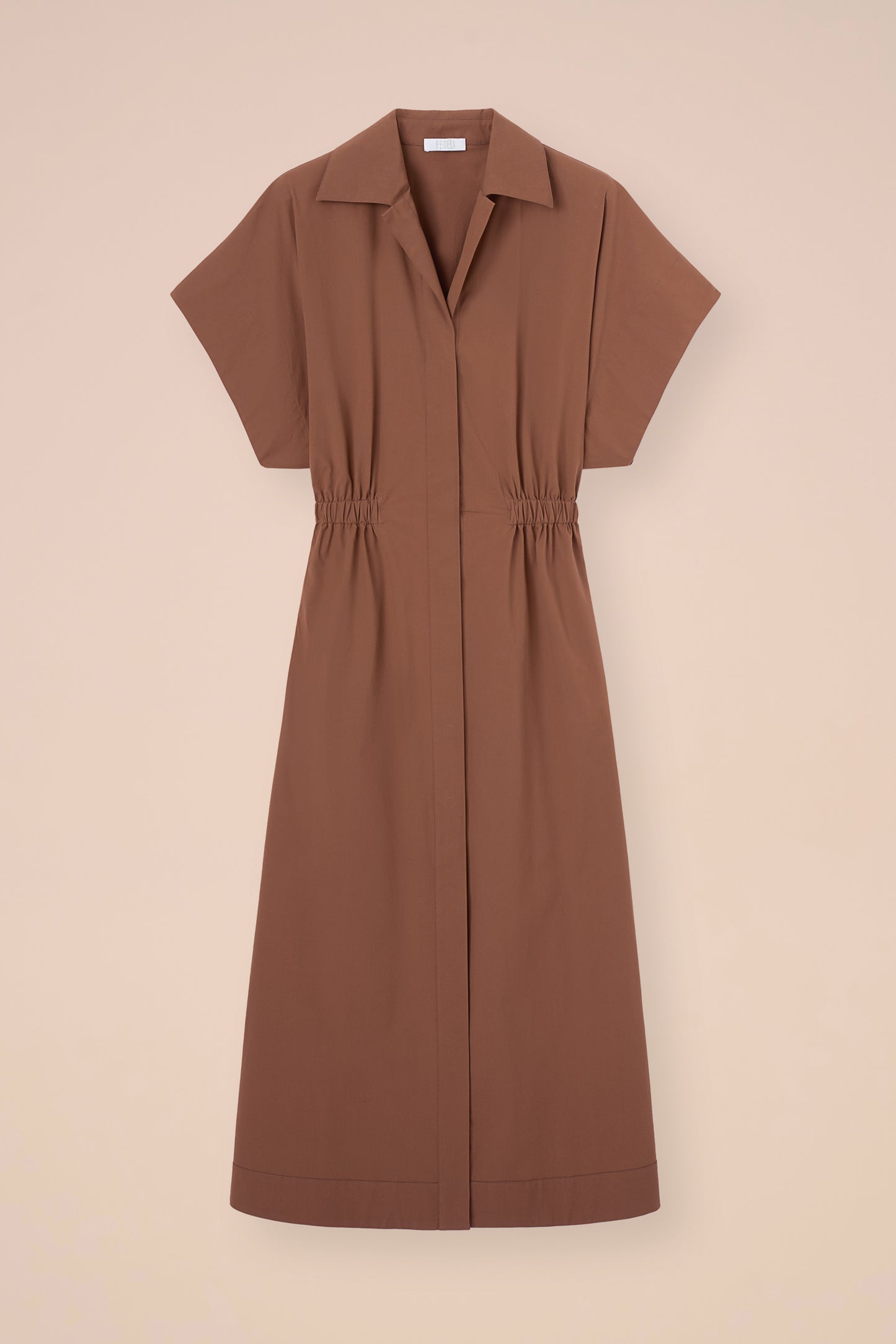 Soler Cotton Popeline Long Dress - WHITE