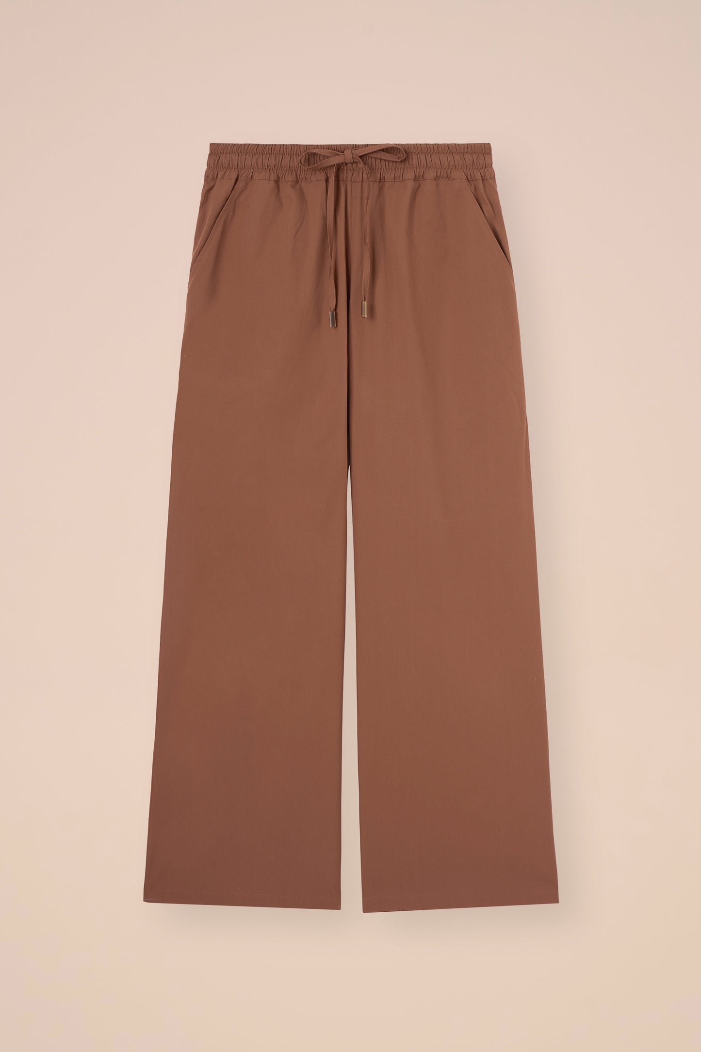 New Diana pantaloni a gamba ampia in cotone popeline - WHITE