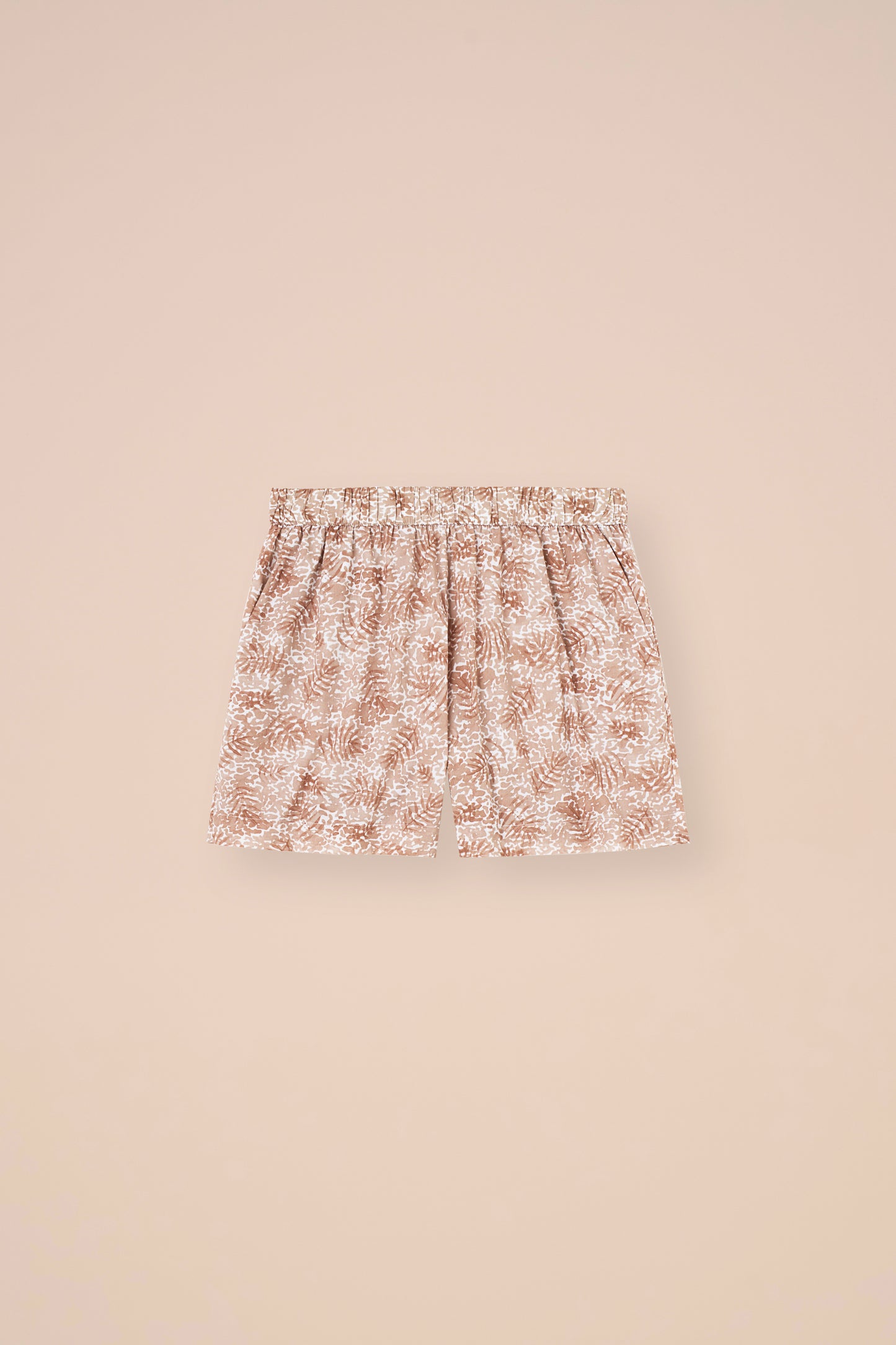 Maratea shorts in voile di cotone stampato - Fantasia Savana - LIGHTSKYBLUE