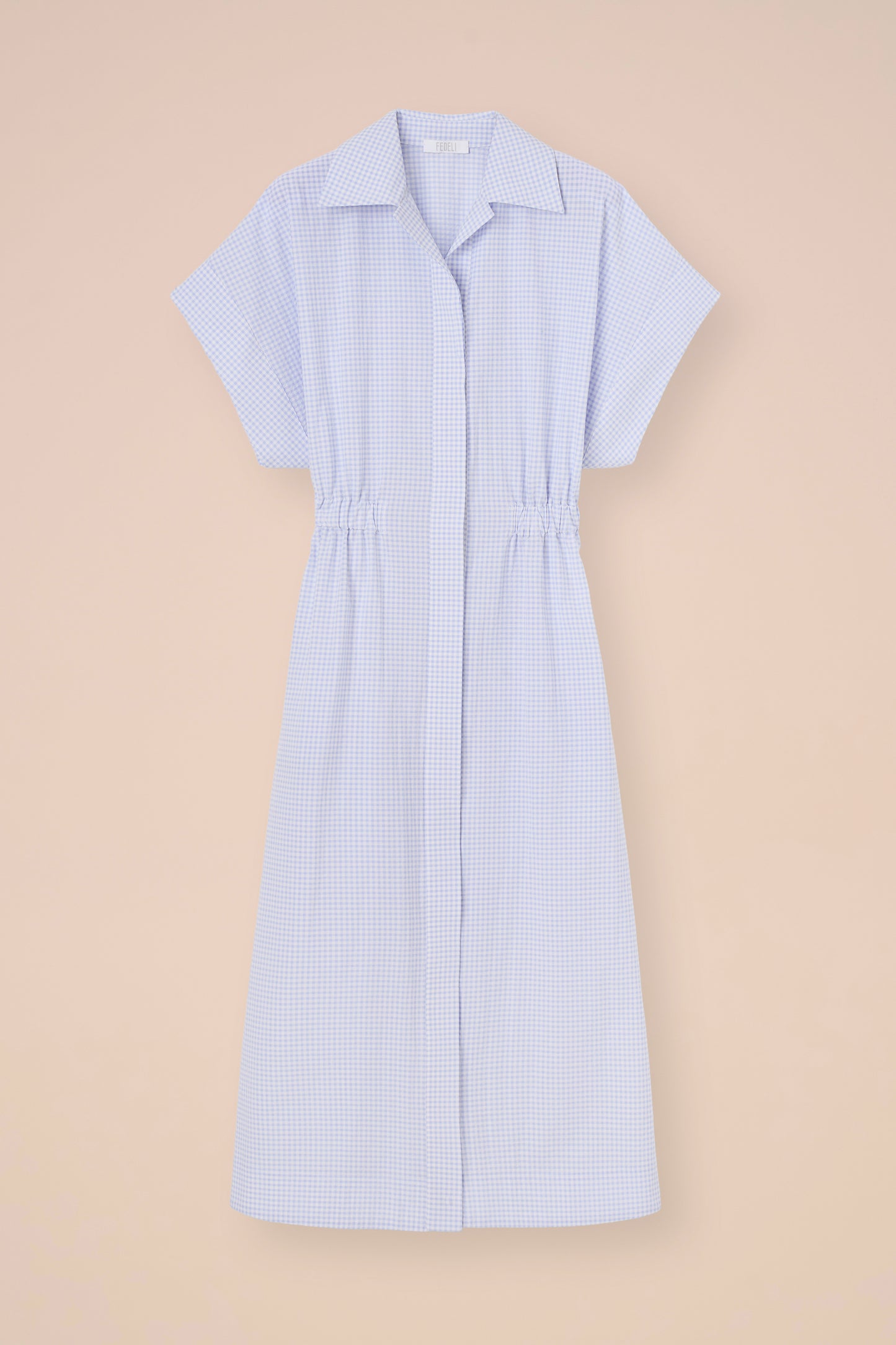 Soler Seersucker Long Dress - SKYBLUE