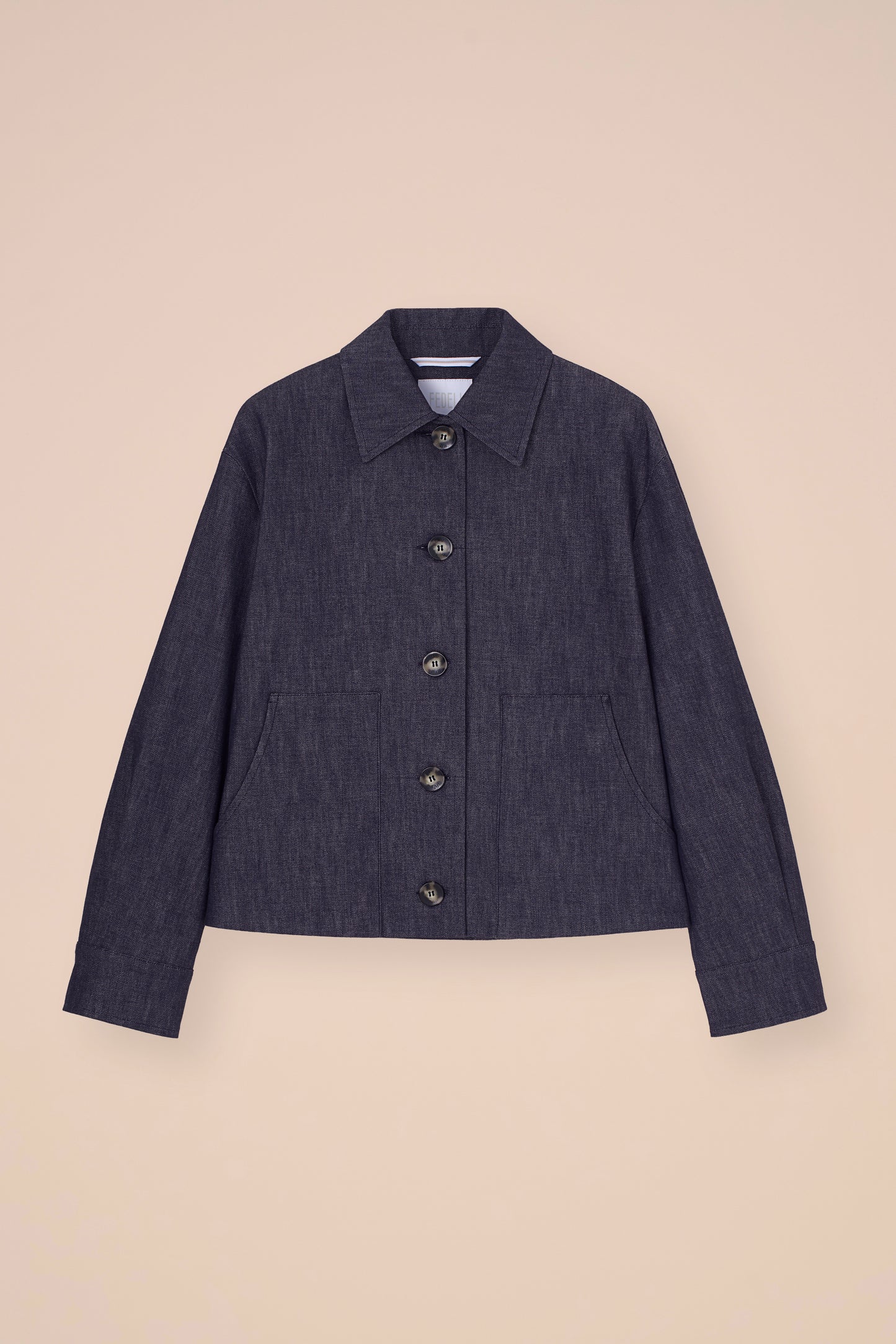 Nina giacca boxy in denim stretch - STORM