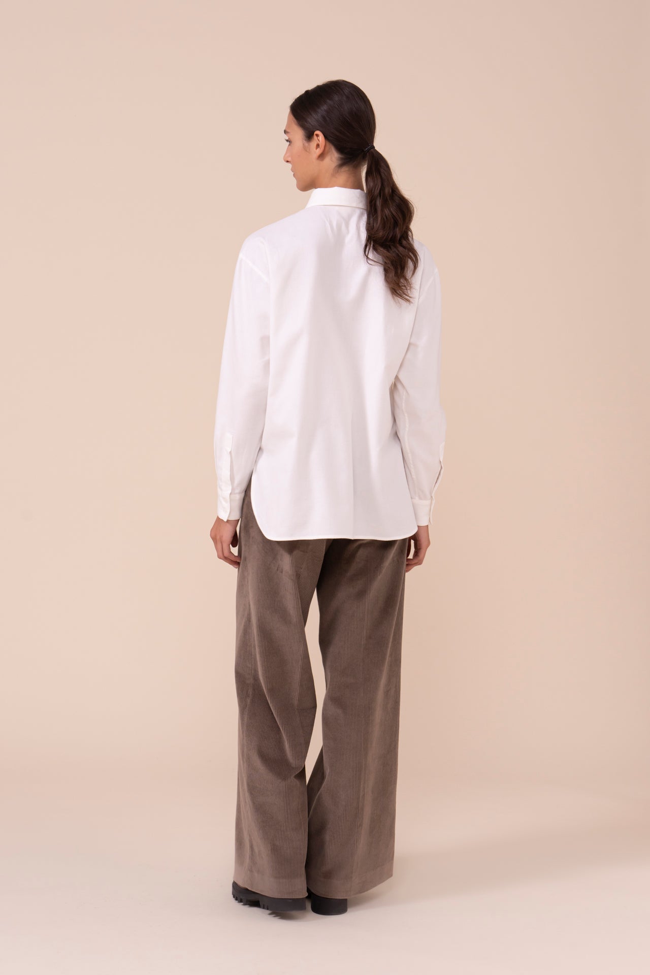 Palmaria camicia in caldo cotone - WHITE