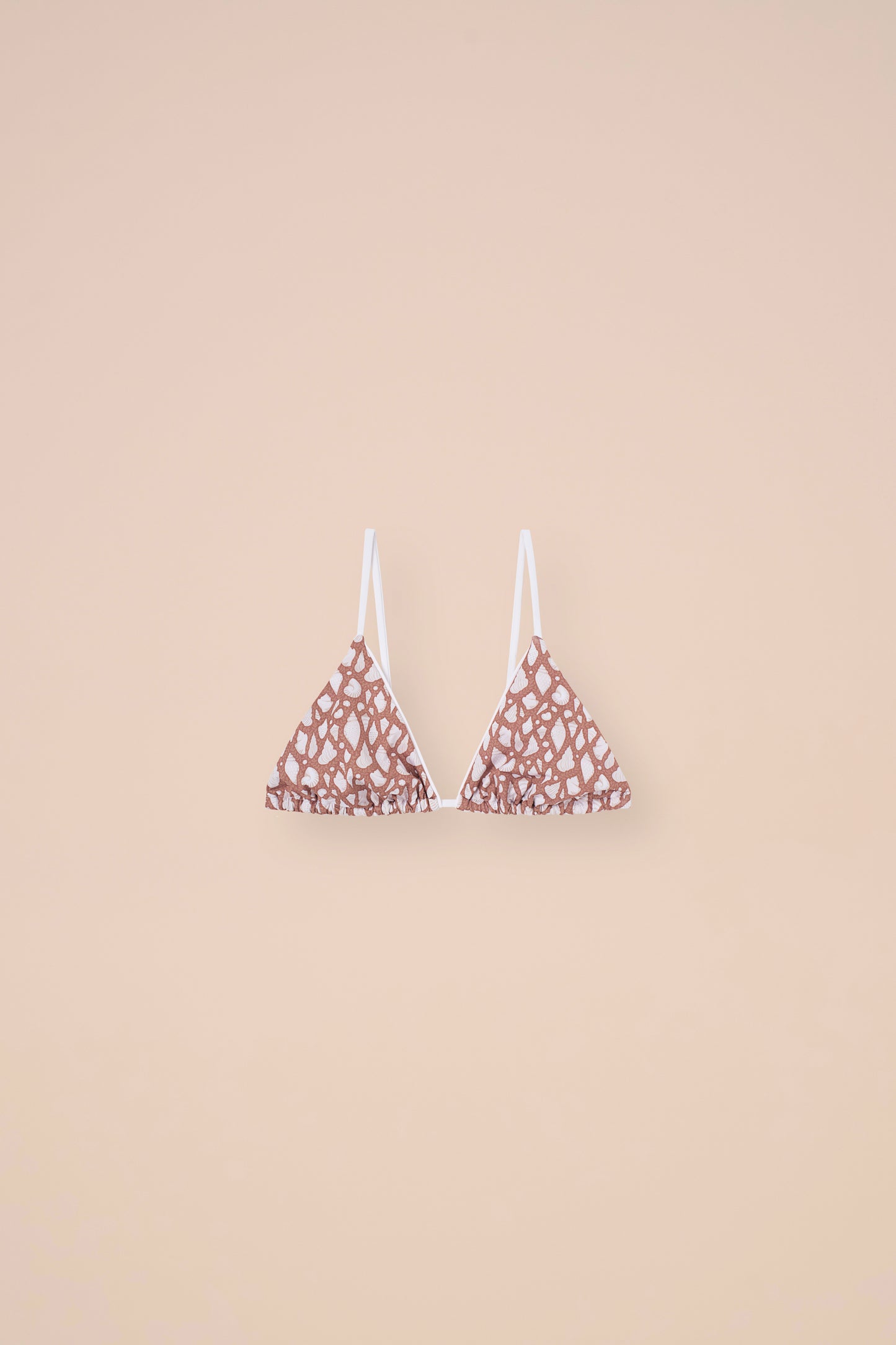 Carolina Bikini Triangle Top - Shells Pattern - SIENNA