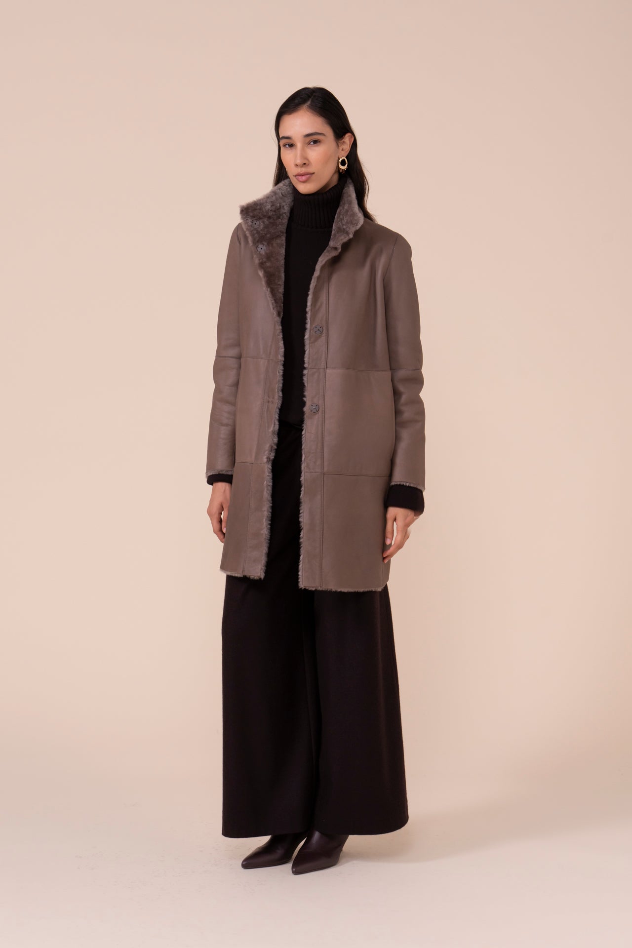 Alite cappotto in montone - Reversibile - MUD