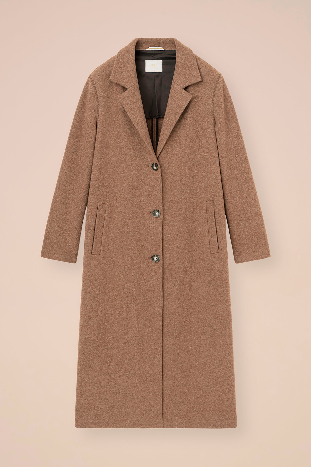 Sylva Cashmere Flanel Double Long Coat - ANTHRACITEMELANGE