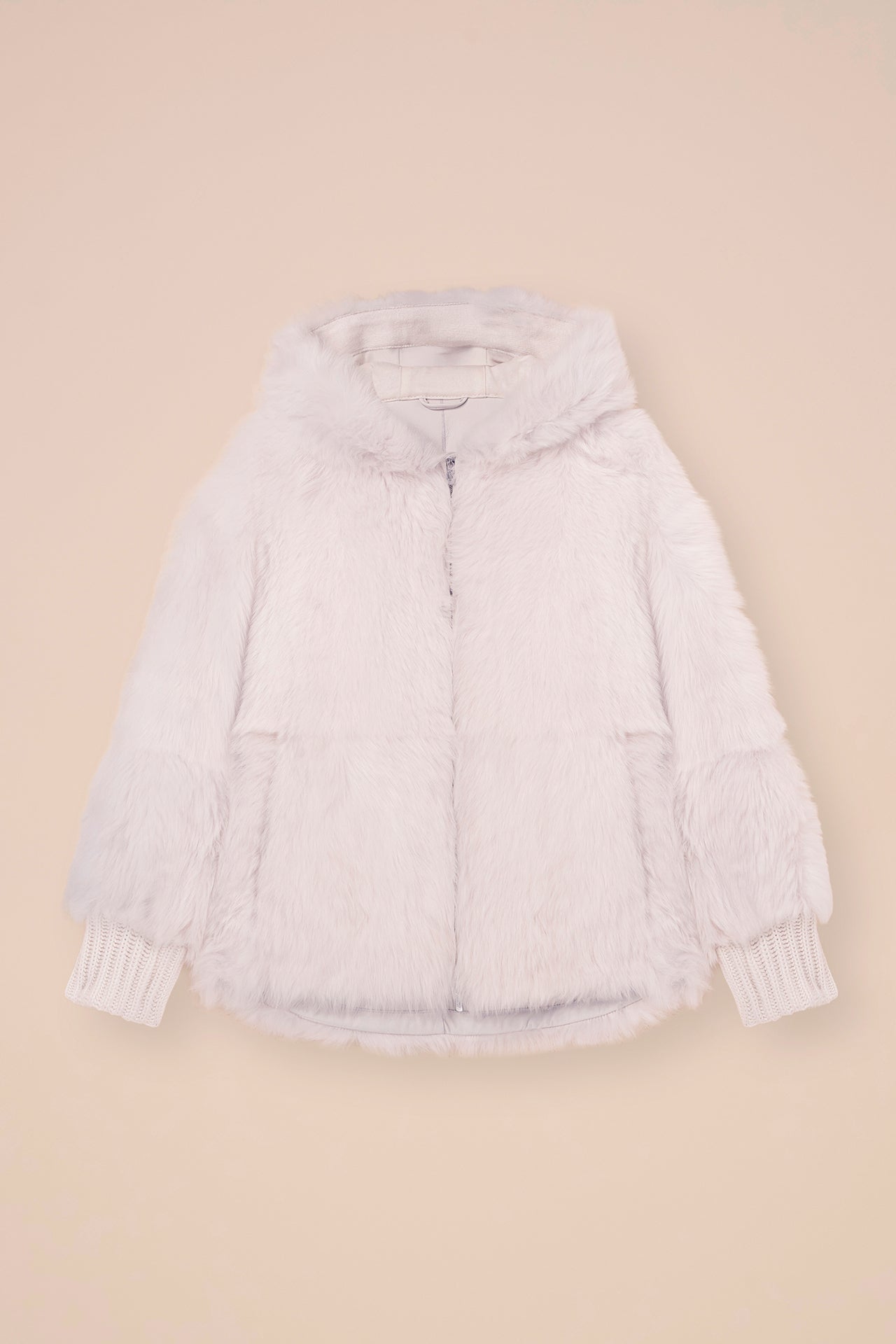Monica Shearling Hooded Bomber - ICE
