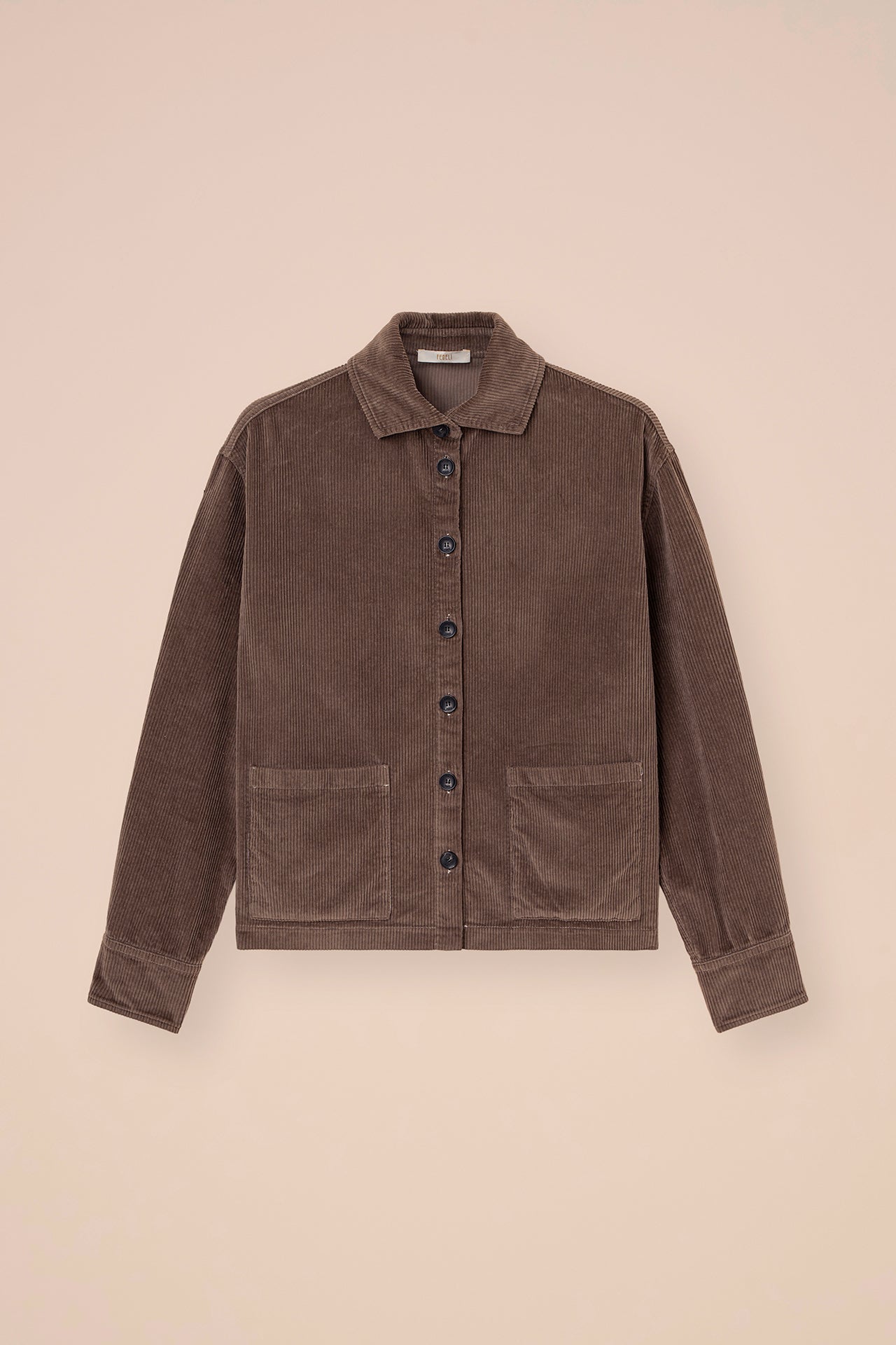 Stele Velvet Corduroy Boxy Jacket - GREIGE