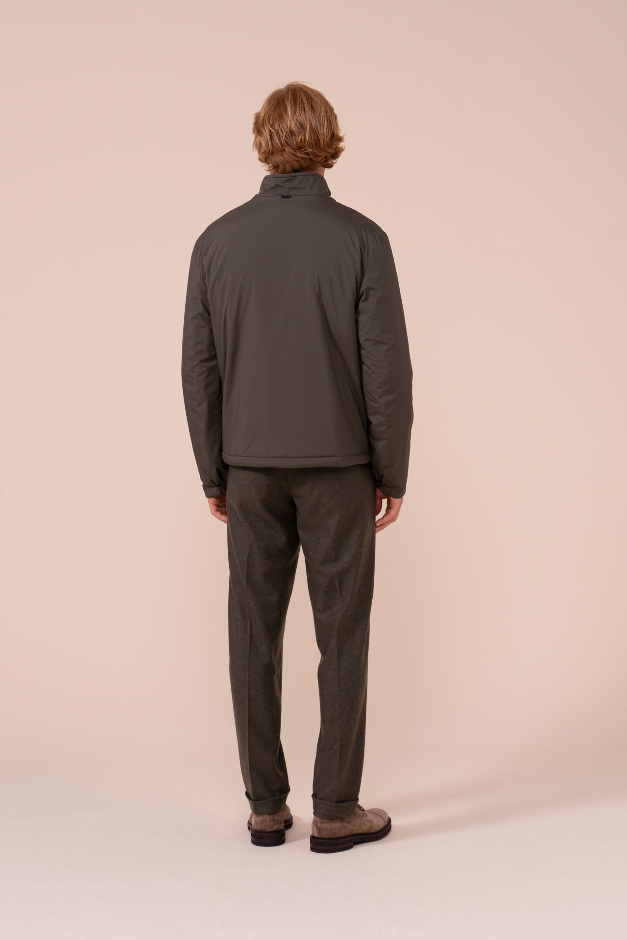 Rob Airstop and Cashmere Flanel Full-zip Jacket - DARKFOREST