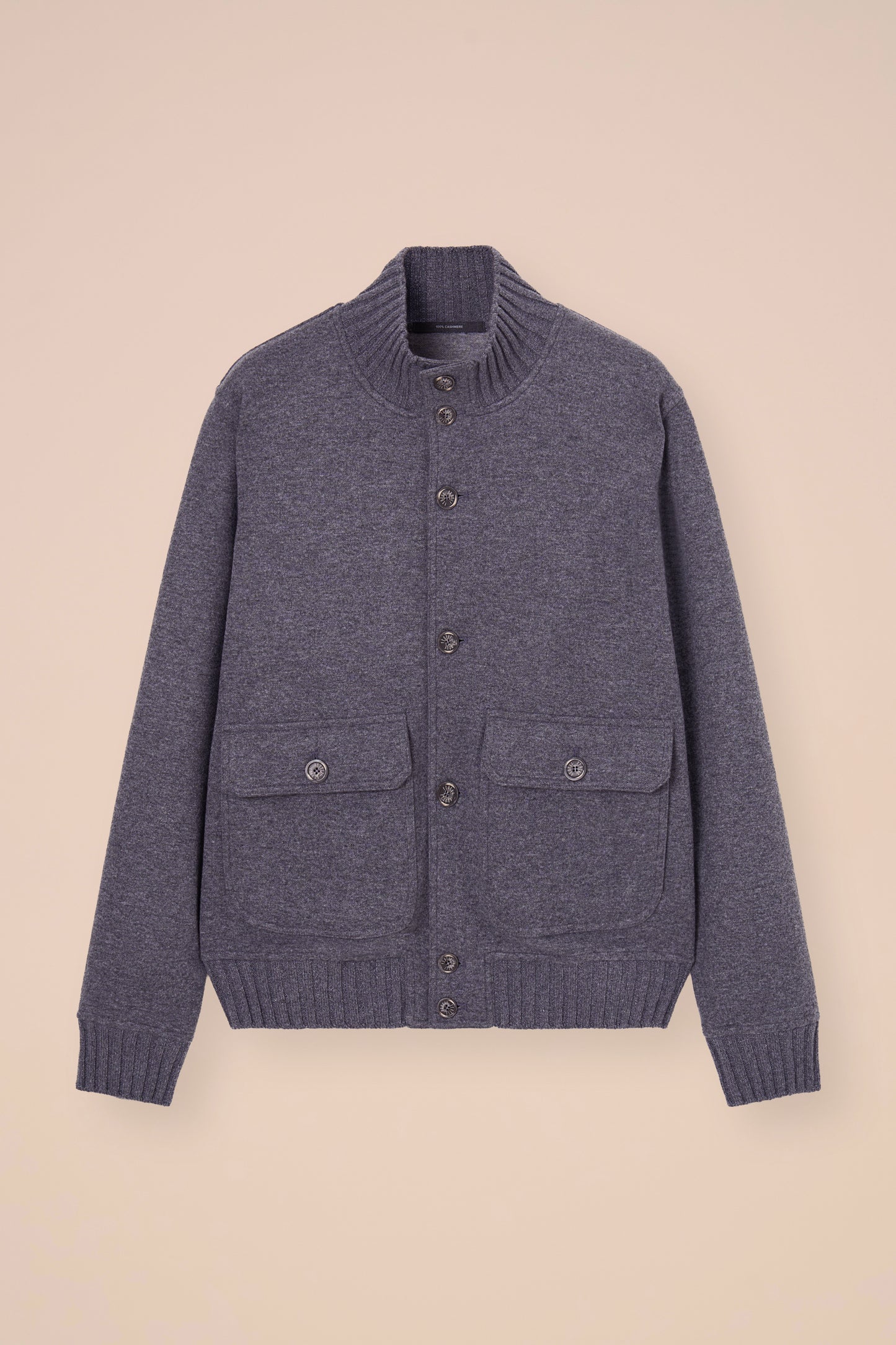 Surreale bomber in cashmere flanel double - STONEMELANGE