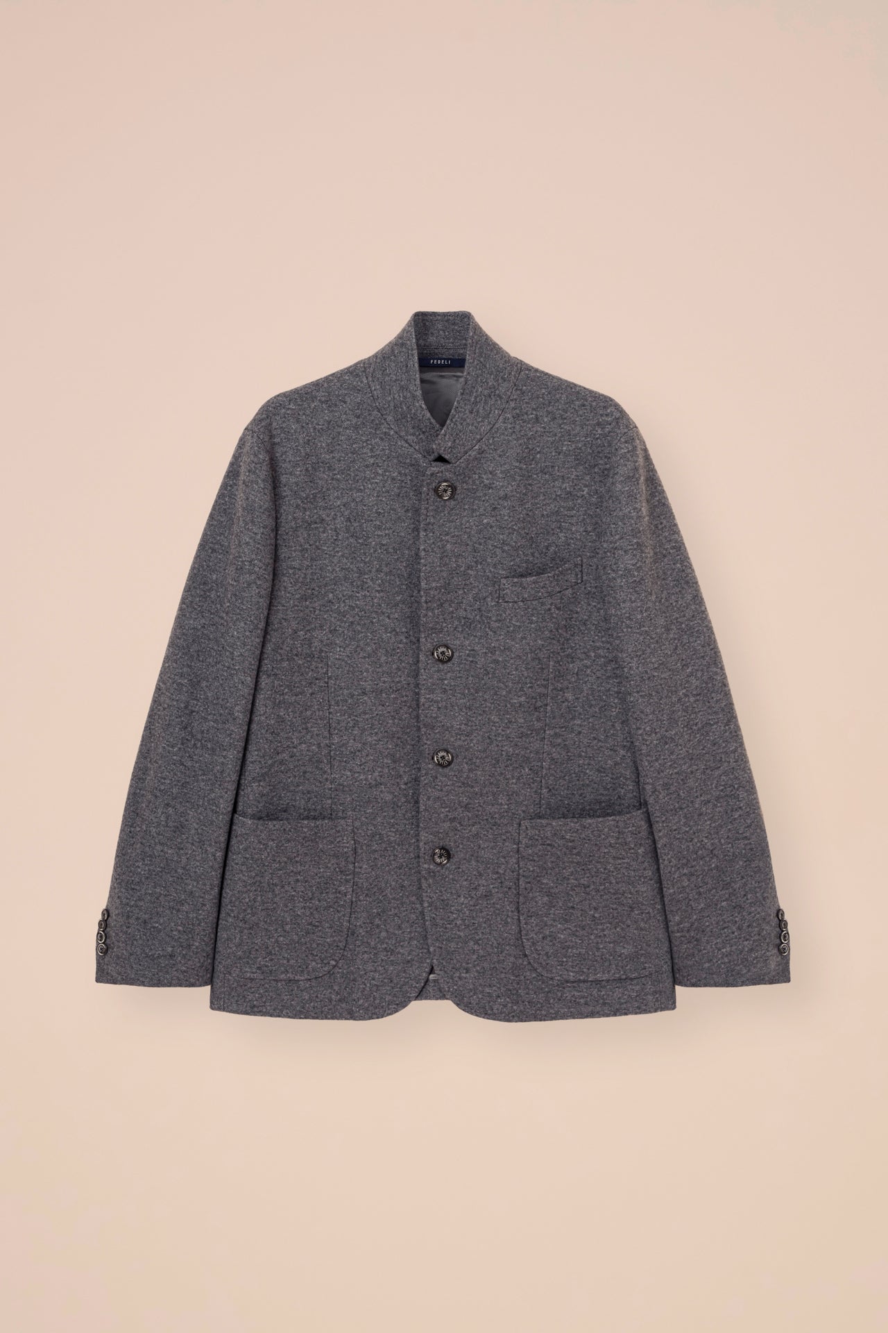 Damon blazer in cashmere flanel double - STONEMELANGE