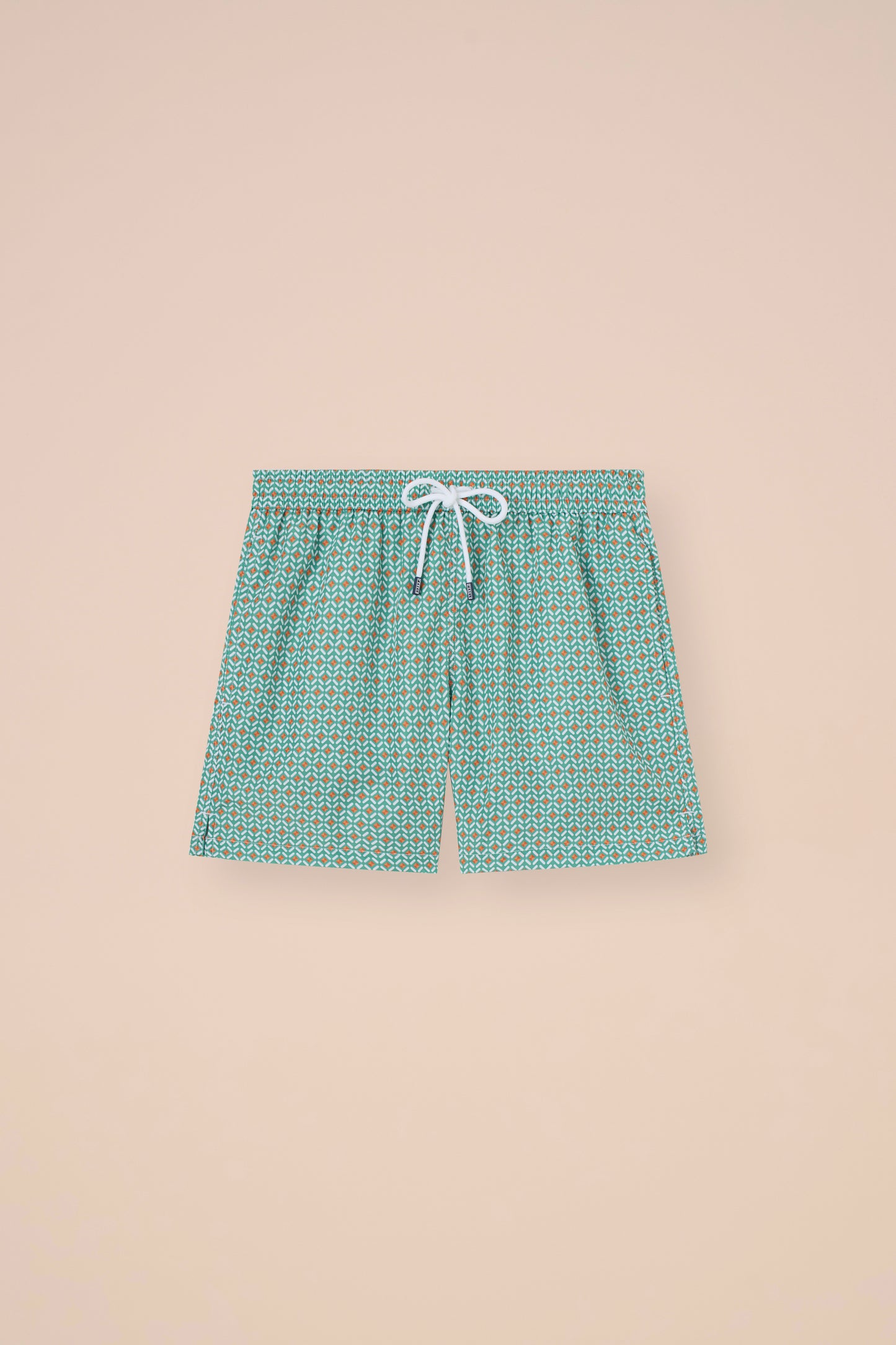Madeira - The Sustainable Swim Trunks - Herringbone Pattern - CORAL