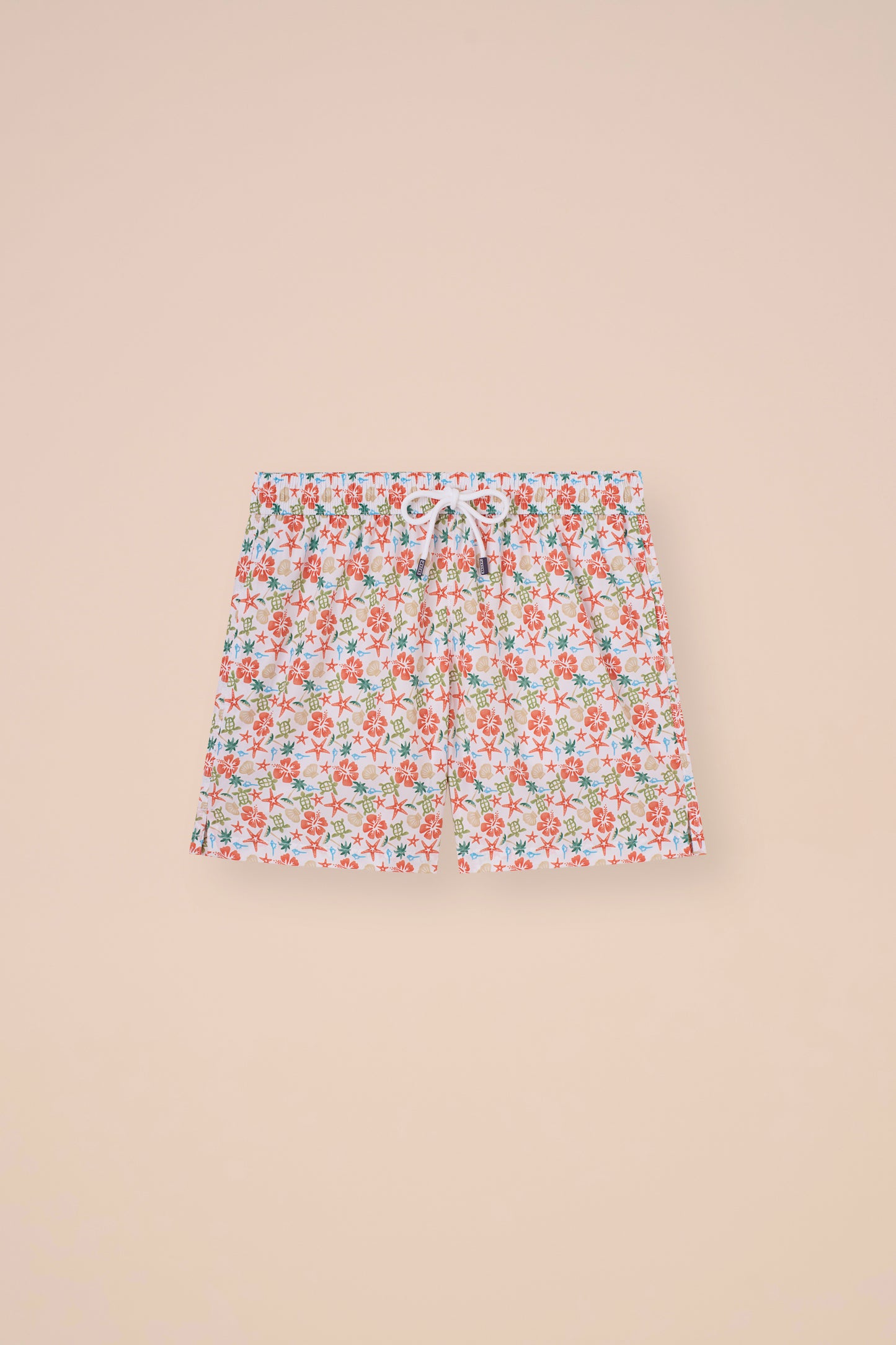 Madeira - The Sustainable Swim Trunks - Hawaii Pattern - DARKORANGE