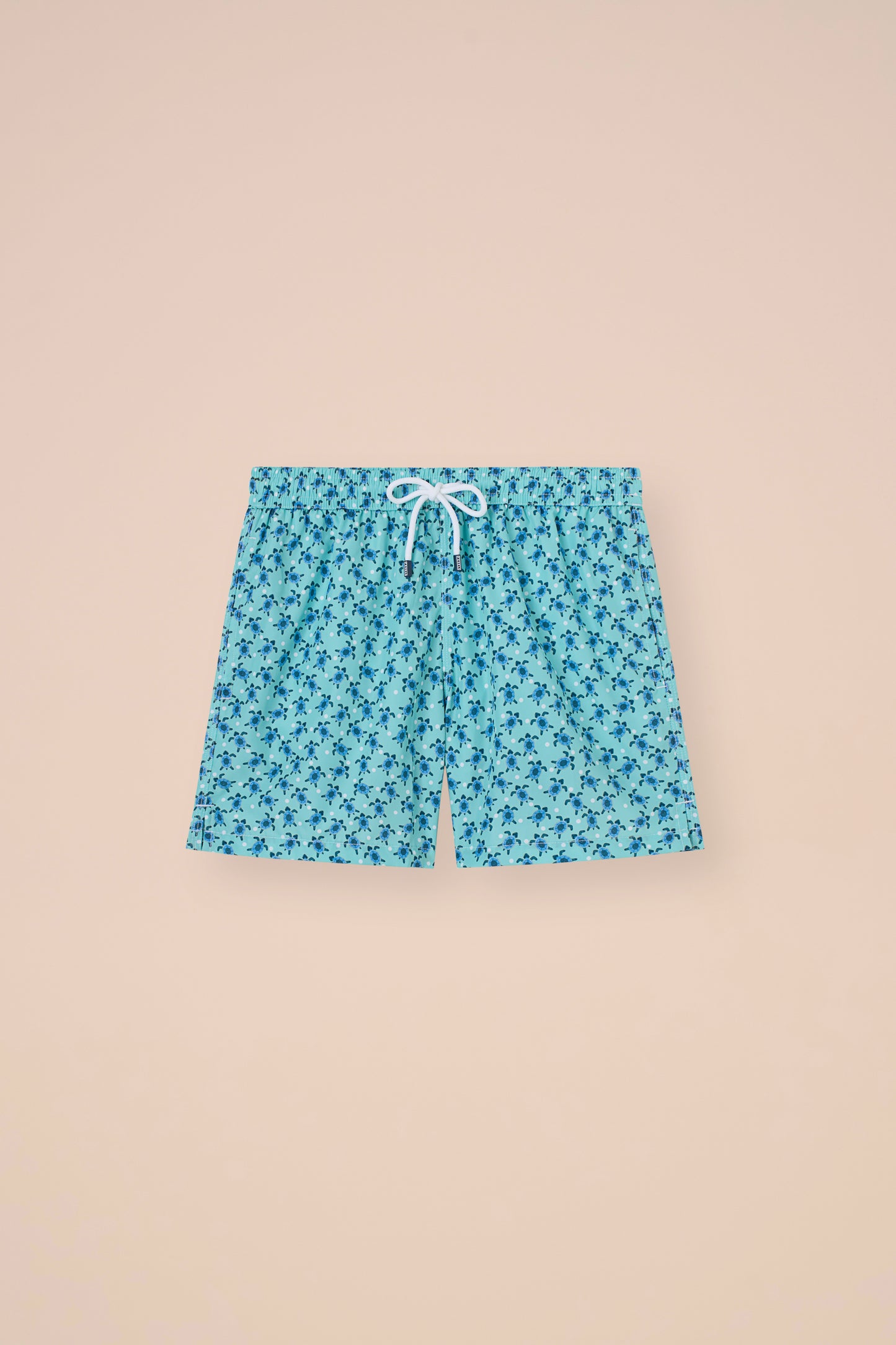 Madeira - The Sustainable Swim Trunks - Sea Turtles Pattern - CHALK