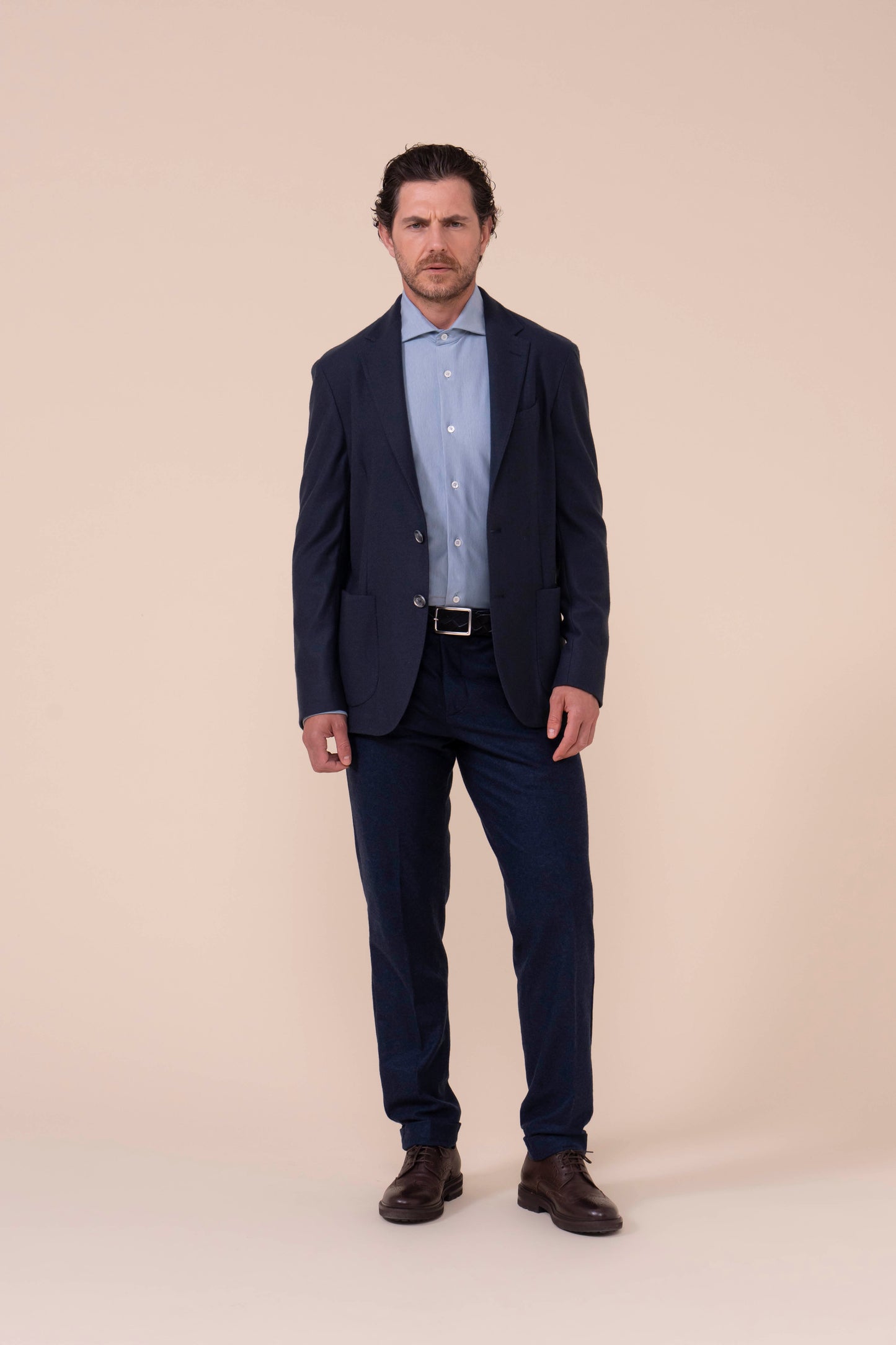 Taylor giacca monopetto in cashmere flanel - STORM