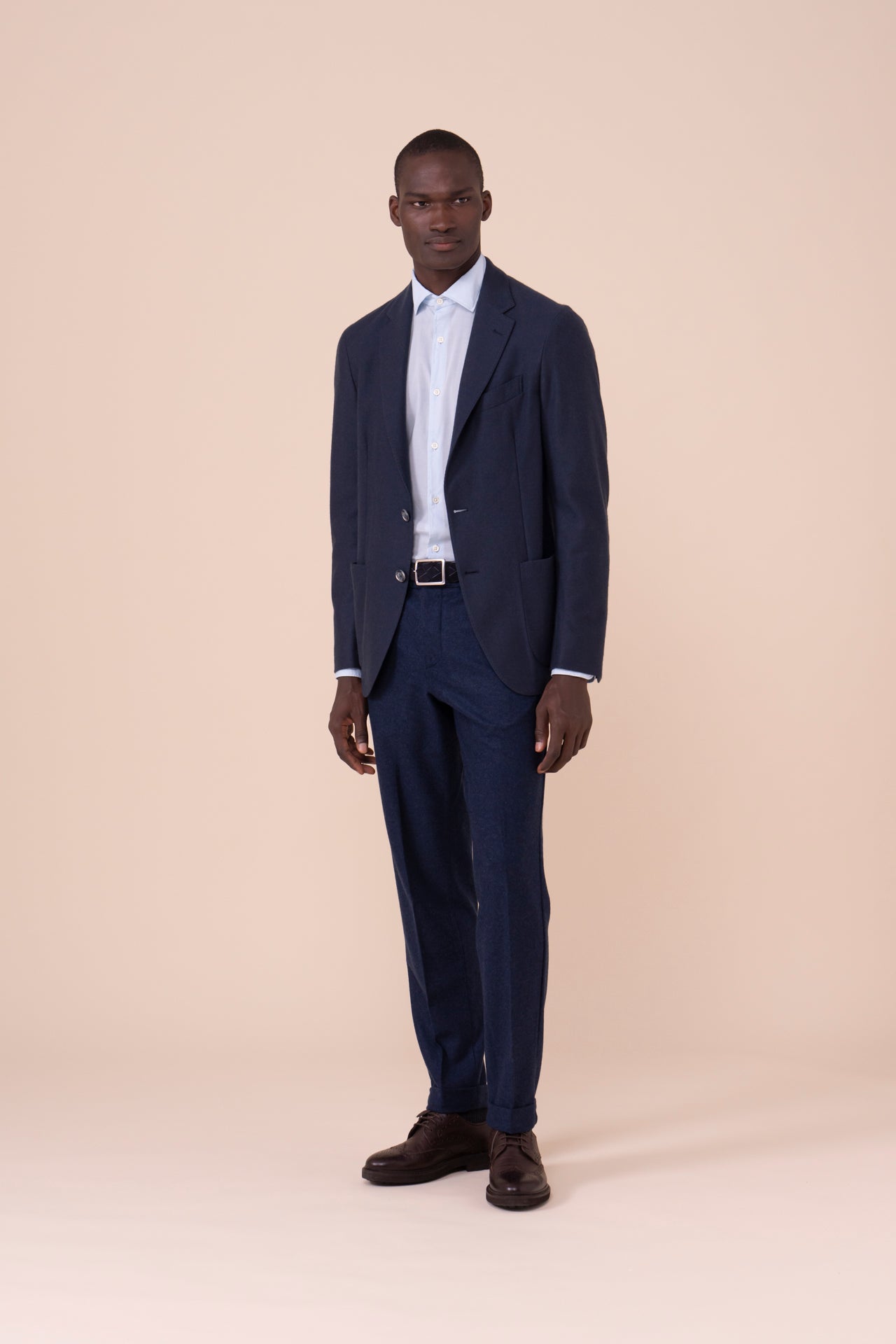 Taylor Cashmere Flanel Single-breast Jacket - STORM