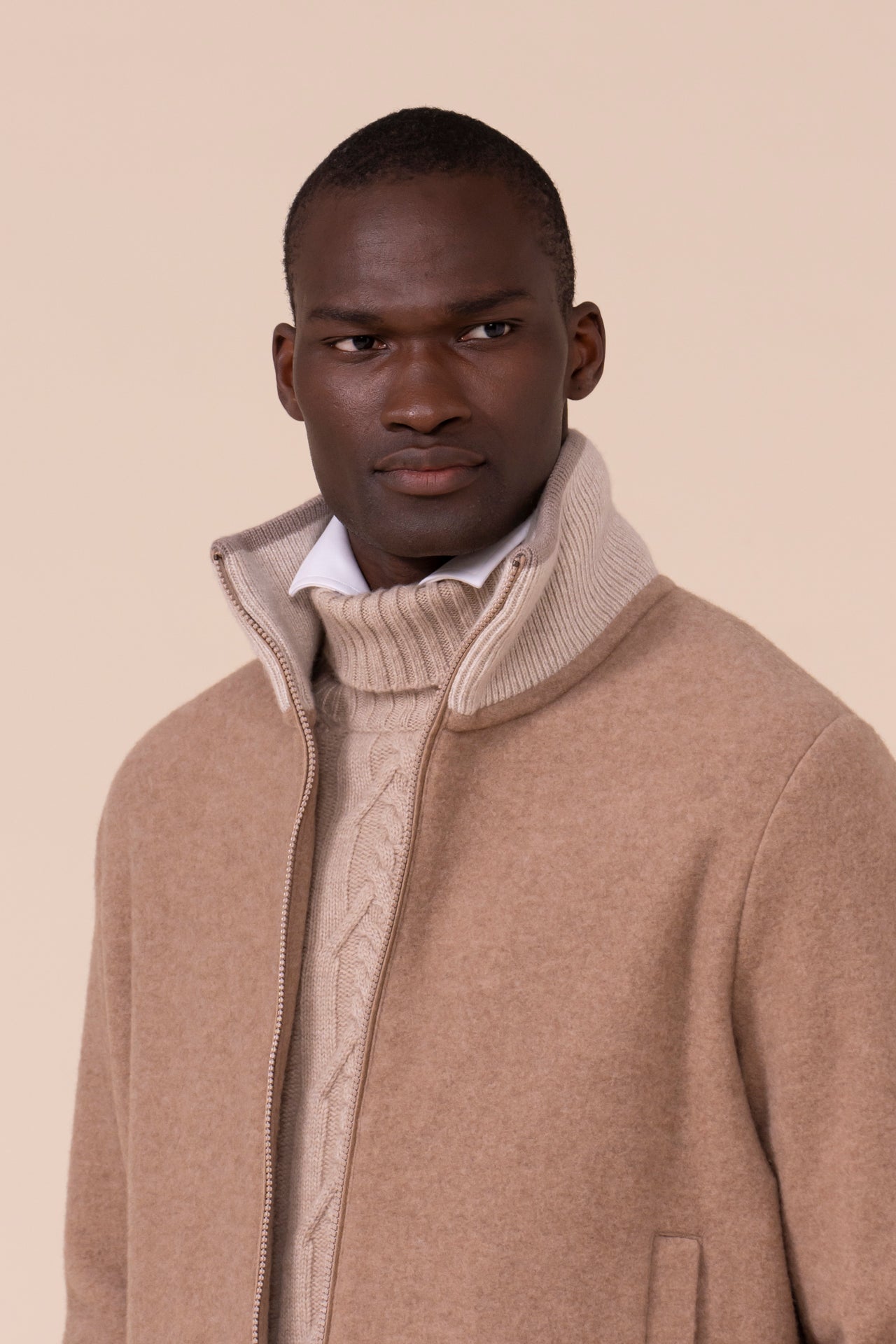 Polar Cashmere Velour Bomber - DUNES