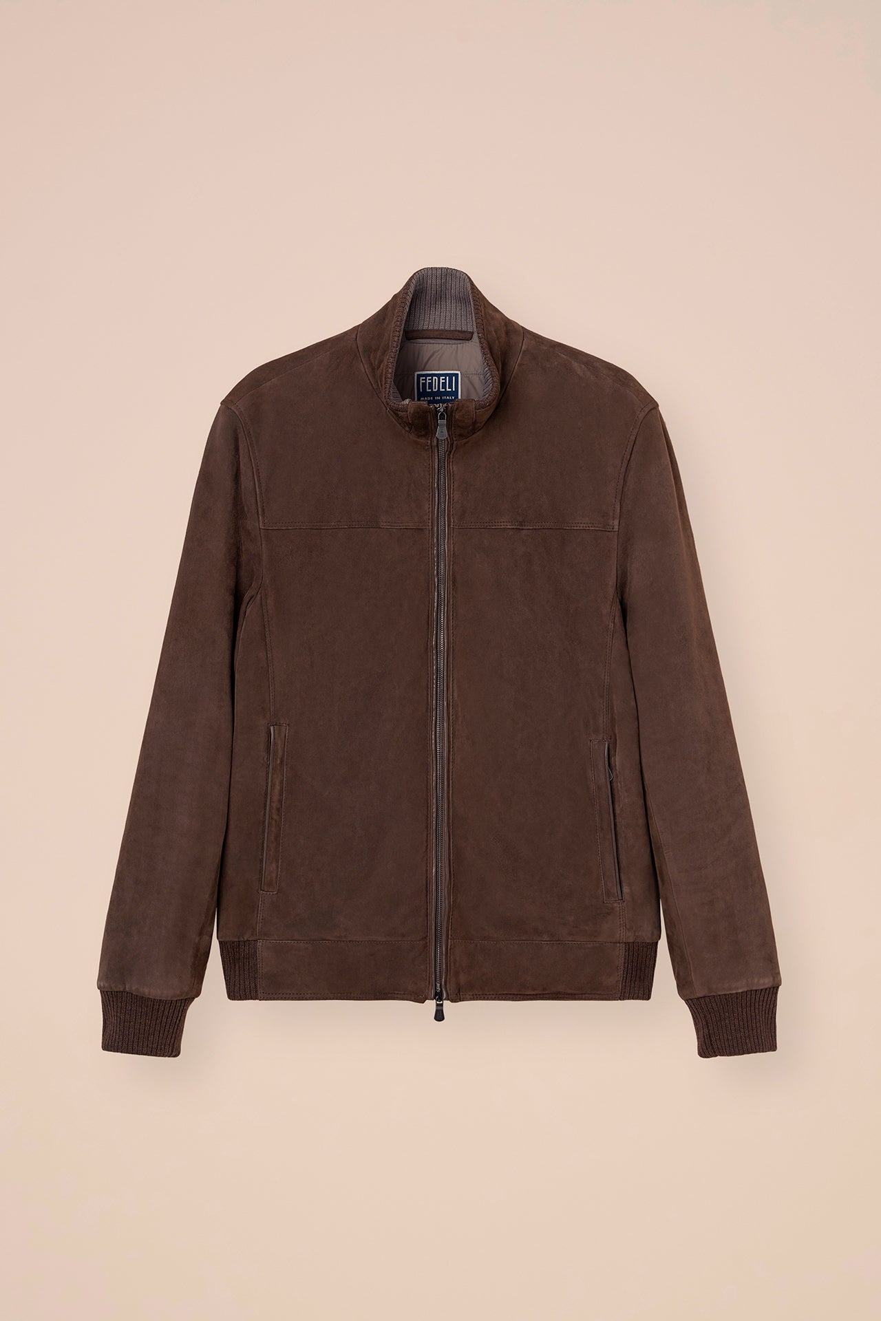 Bassano Suede Full-zip Jacket - DARKCHOCOLATE