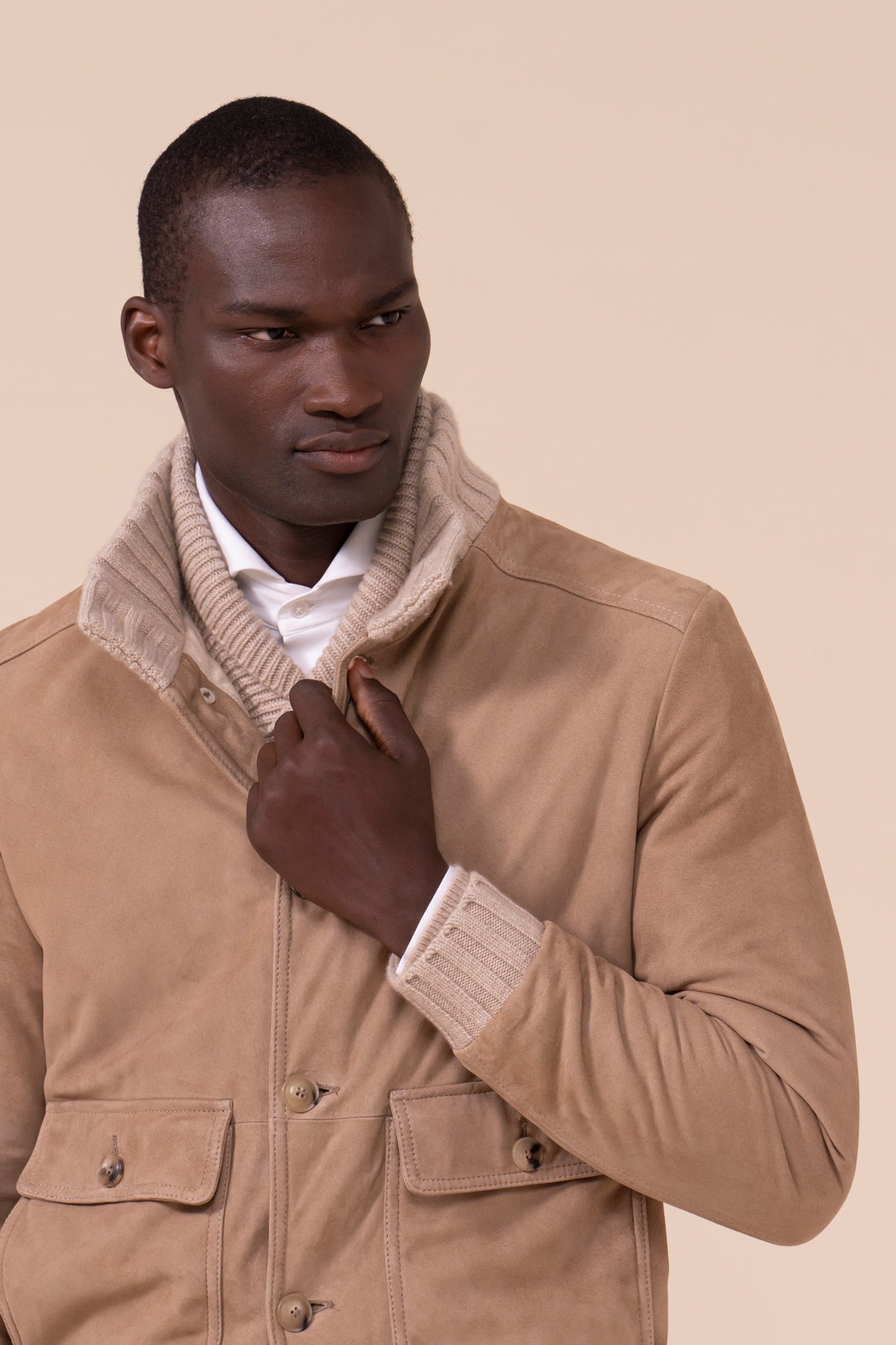 Verbier Suede Cashmere Padded Bomber - DUNES