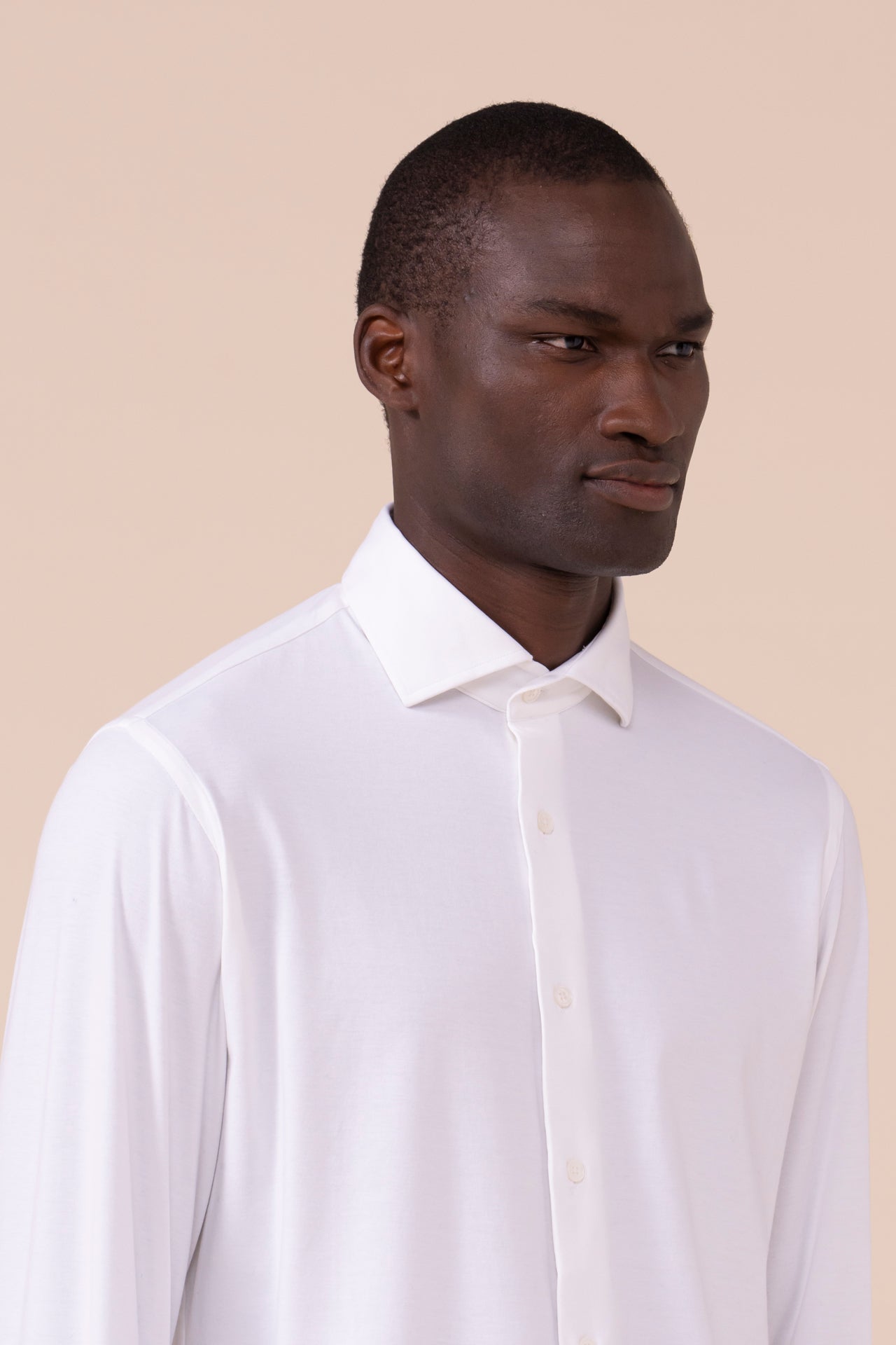 Giorgio Tecno Jersey Slim-fit Shirt - WHITE