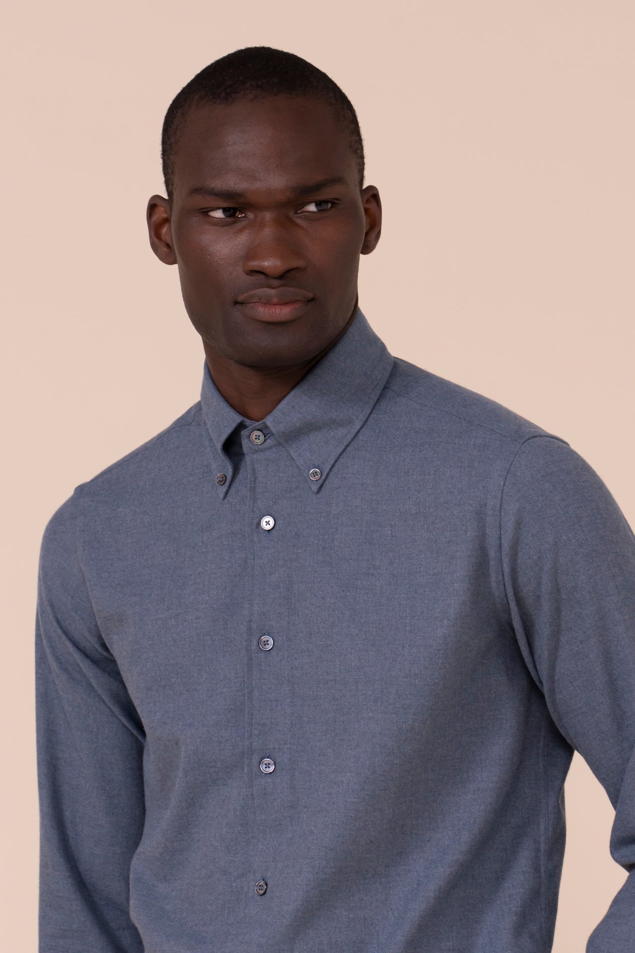Alberto Cotton Flanel Shirt - DENIM