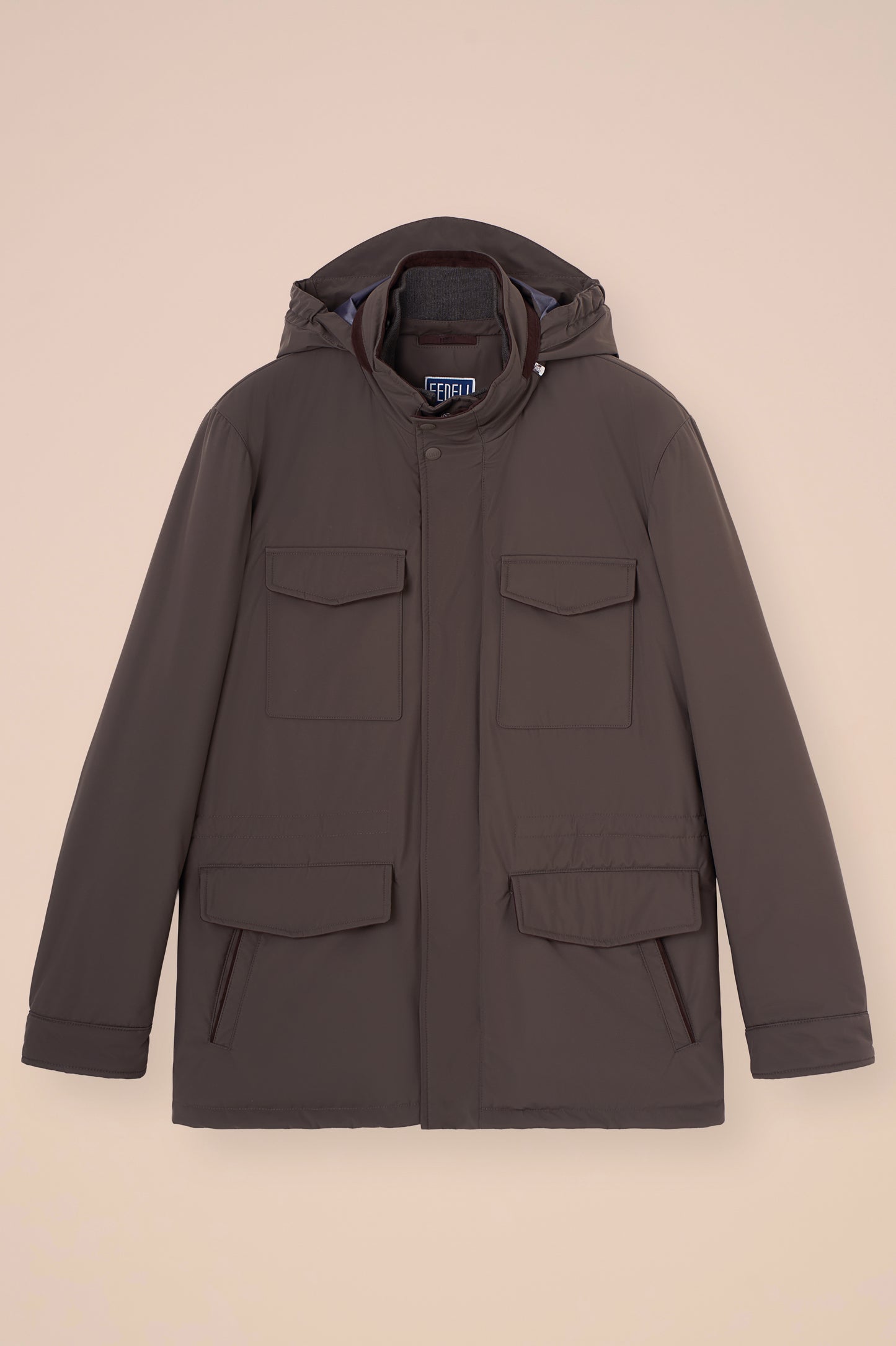 Grado giacca in Rainstop imbottita in Cashsoftpadding - OLIVEGREENMELANGE