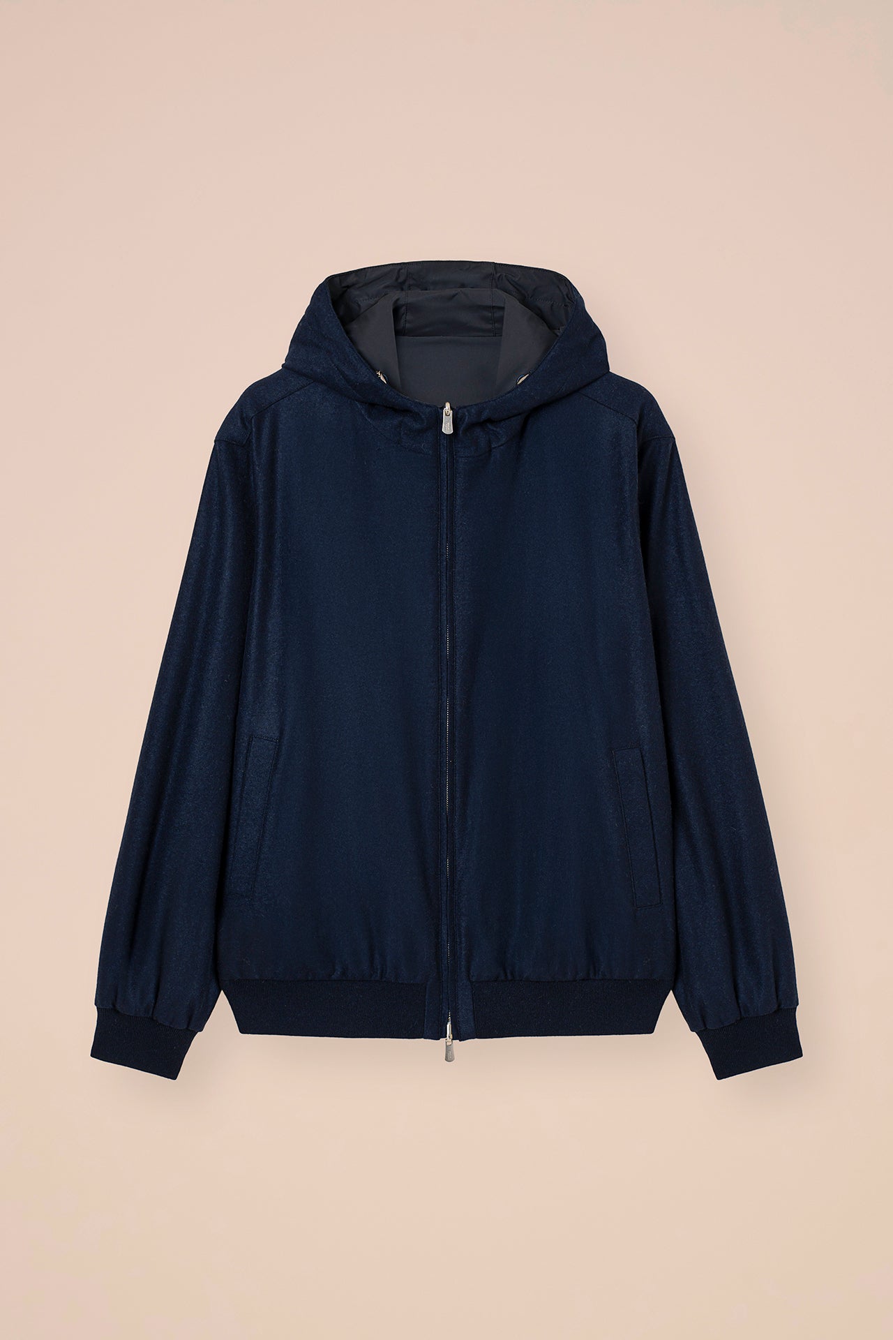 Start bomber con cappuccio in cashmere flanel e Airstop - ANTHRACITEMELANGE