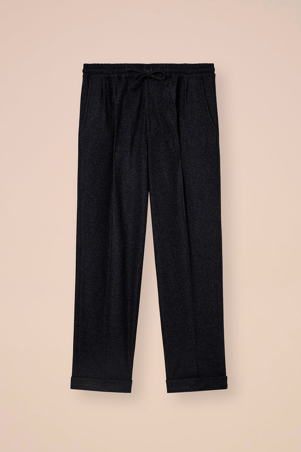 Harvard pantaloni morbidi in cashmere flanel - MIDNIGHTBLUE