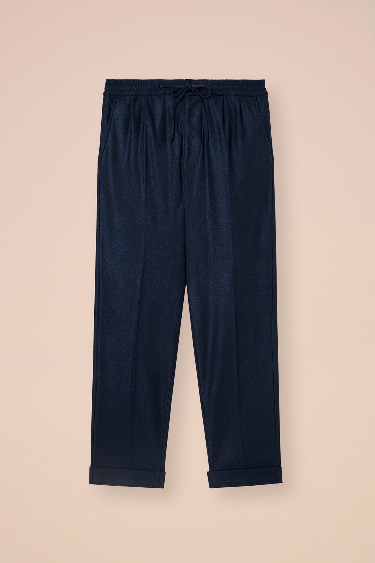 Harvard pantaloni morbidi in cashmere flanel - MIDNIGHTBLUE