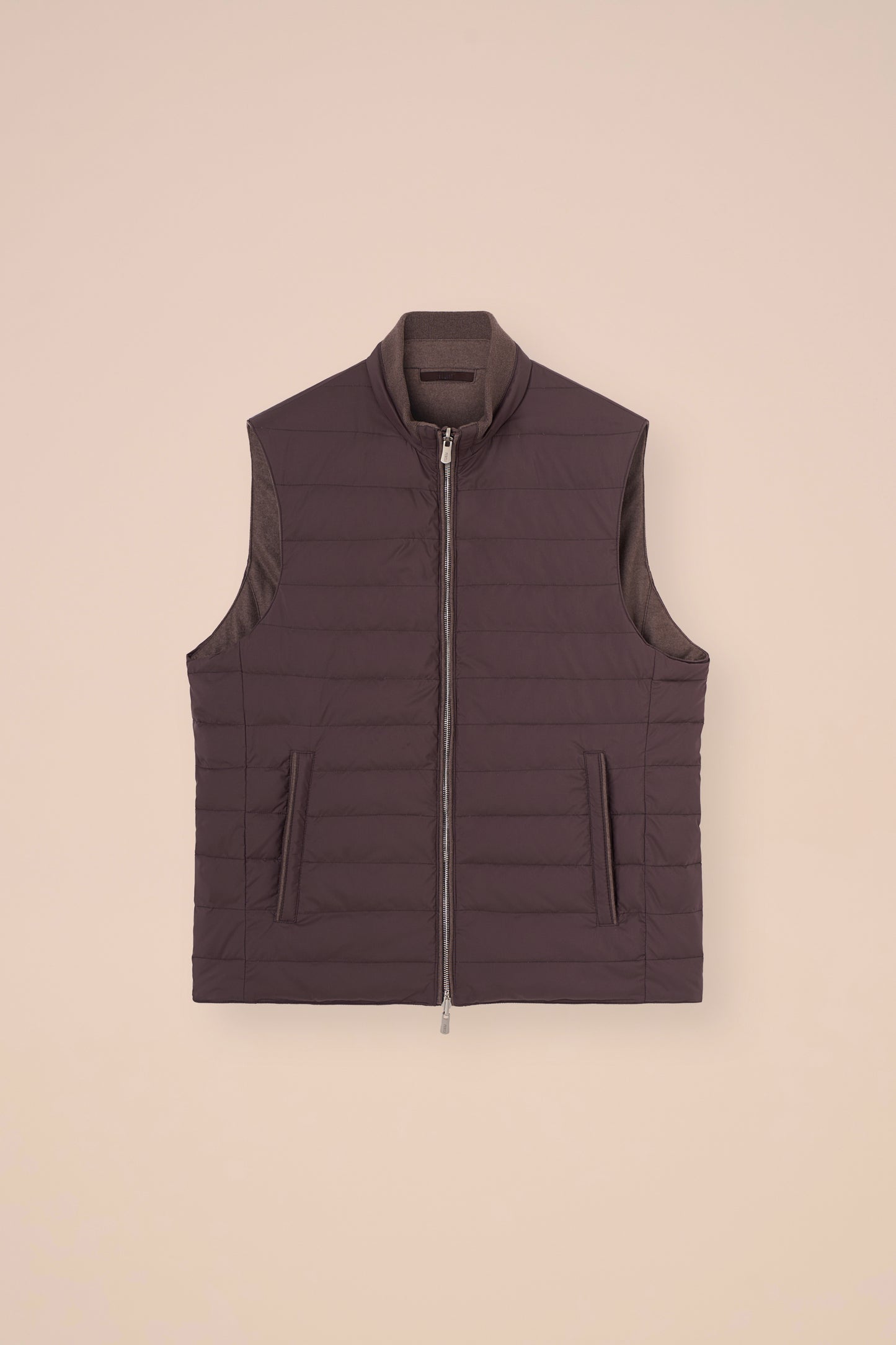 Rodeo gilet in cashmere flanel e Airstop - Reversibile - CHOCOLATE