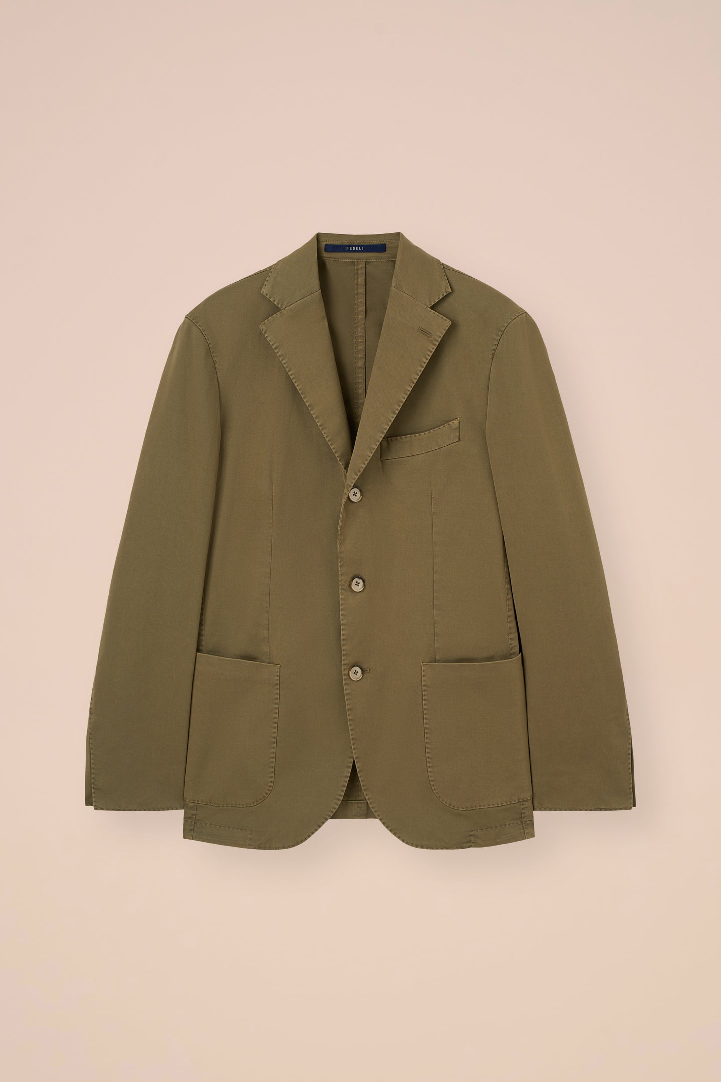 Cremona Cotton Drill Single-breast Blazer - MIDNIGHTBLUE