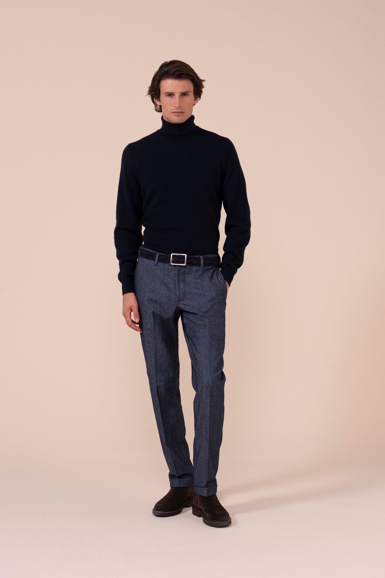 Boston pantaloni in lana e cotone stretch - STORM