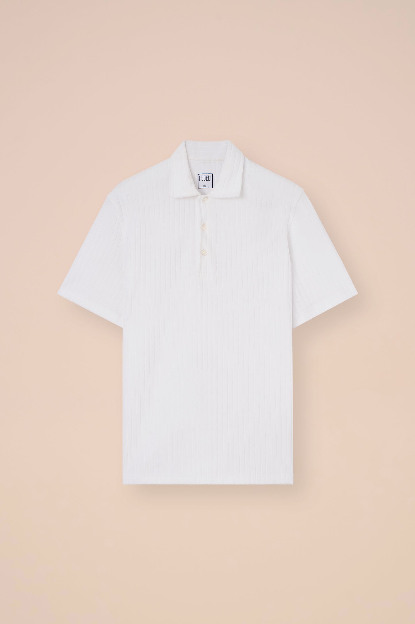 Mondial polo in spugna di cotone a coste - NAVY
