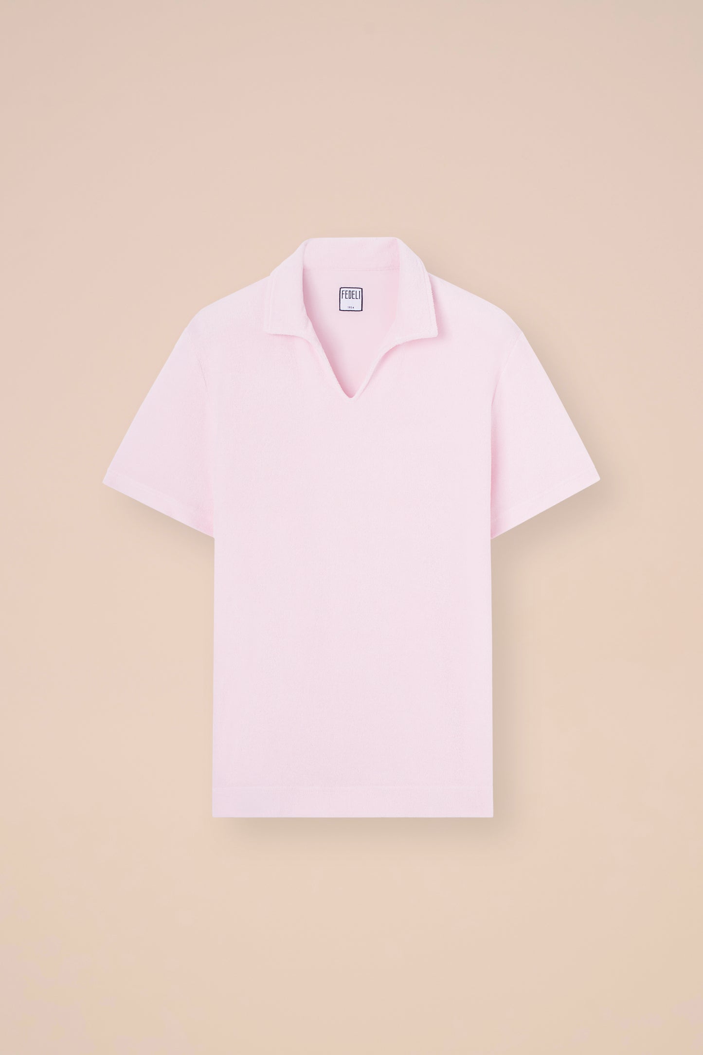 Peter polo a maniche corte in spugna di cotone - NAVY