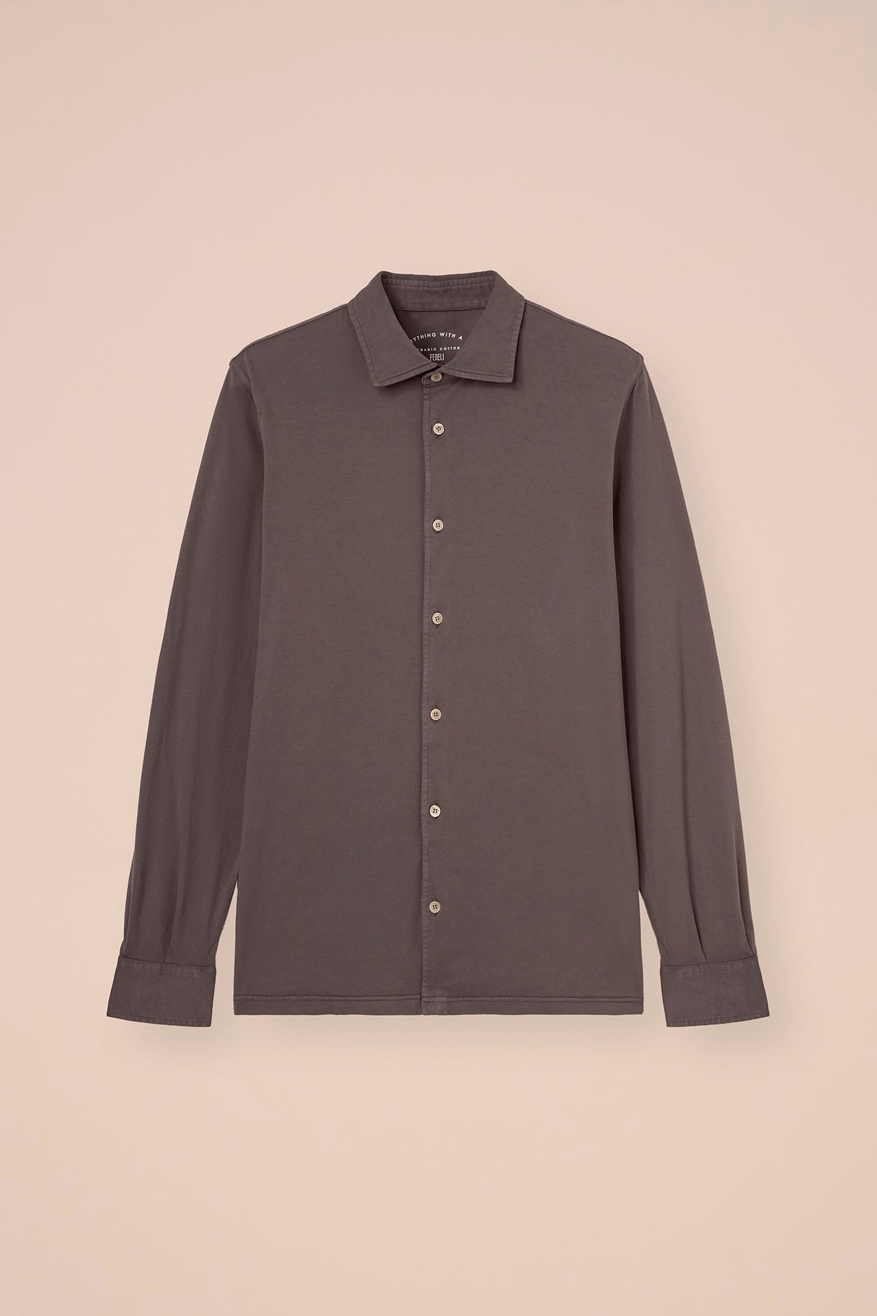 Jason Organic Cotton Long Sleeve Shirt - OLIVEGREEN