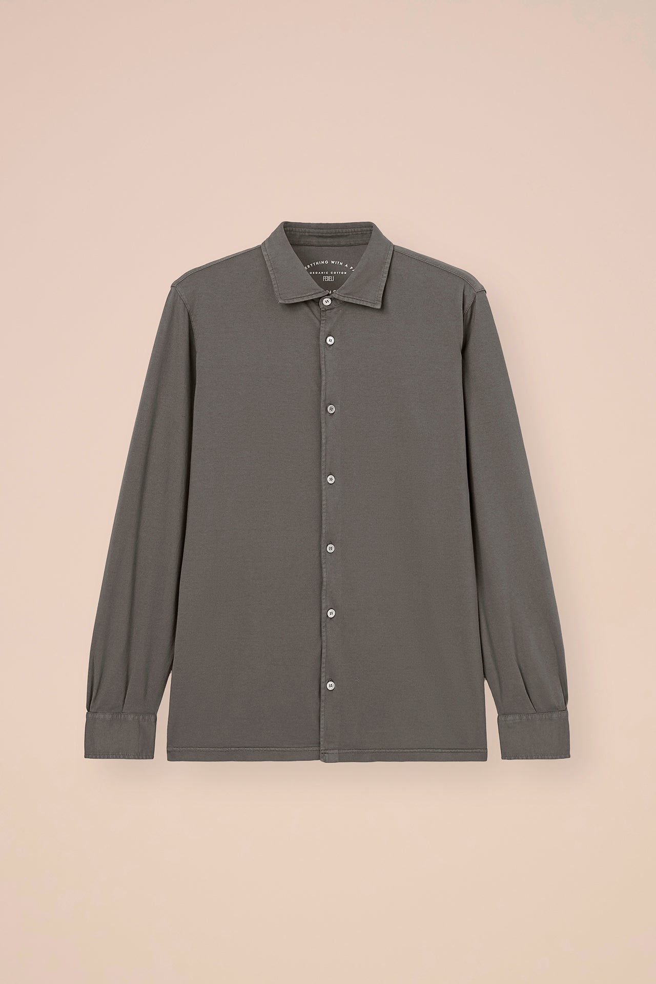 Jason Organic Cotton Long Sleeve Shirt - OLIVEGREEN