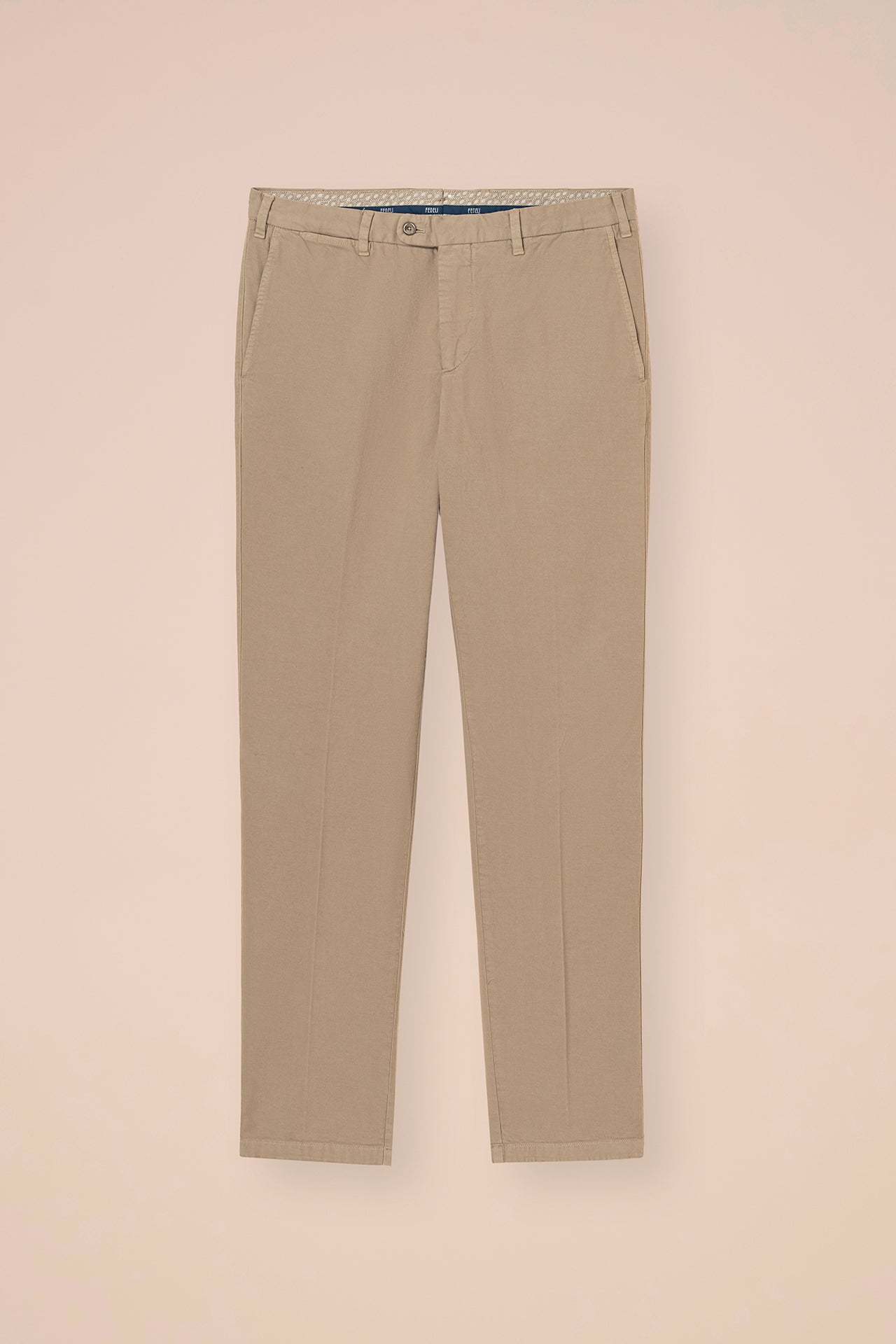 Boston pantaloni in cotone e cashmere - GREIGE