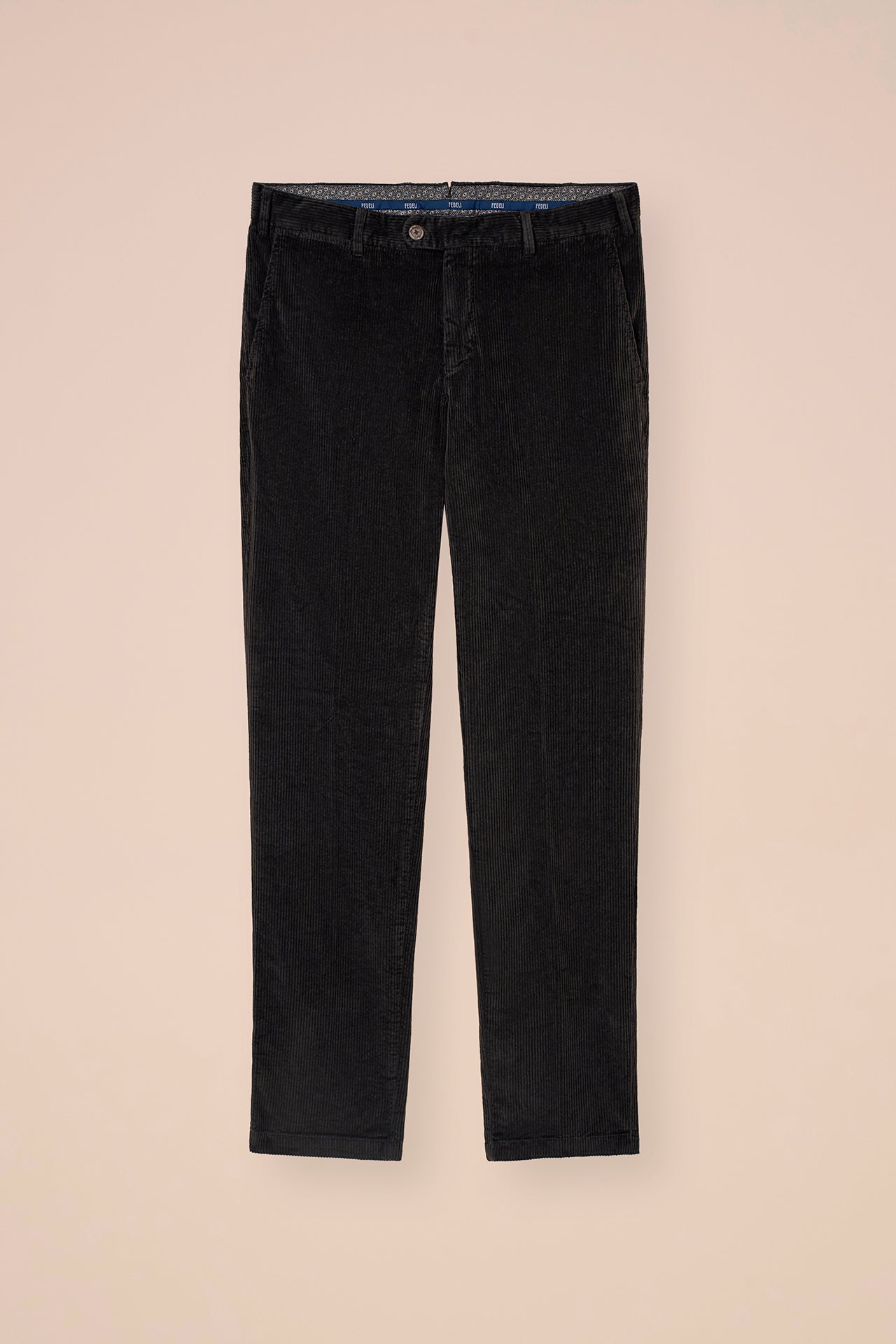 Boston pantaloni in velluto corduroy a coste - MIDNIGHTBLUE