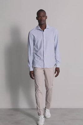 Men's Slim Fit Shirt - stripped - white & blue - video