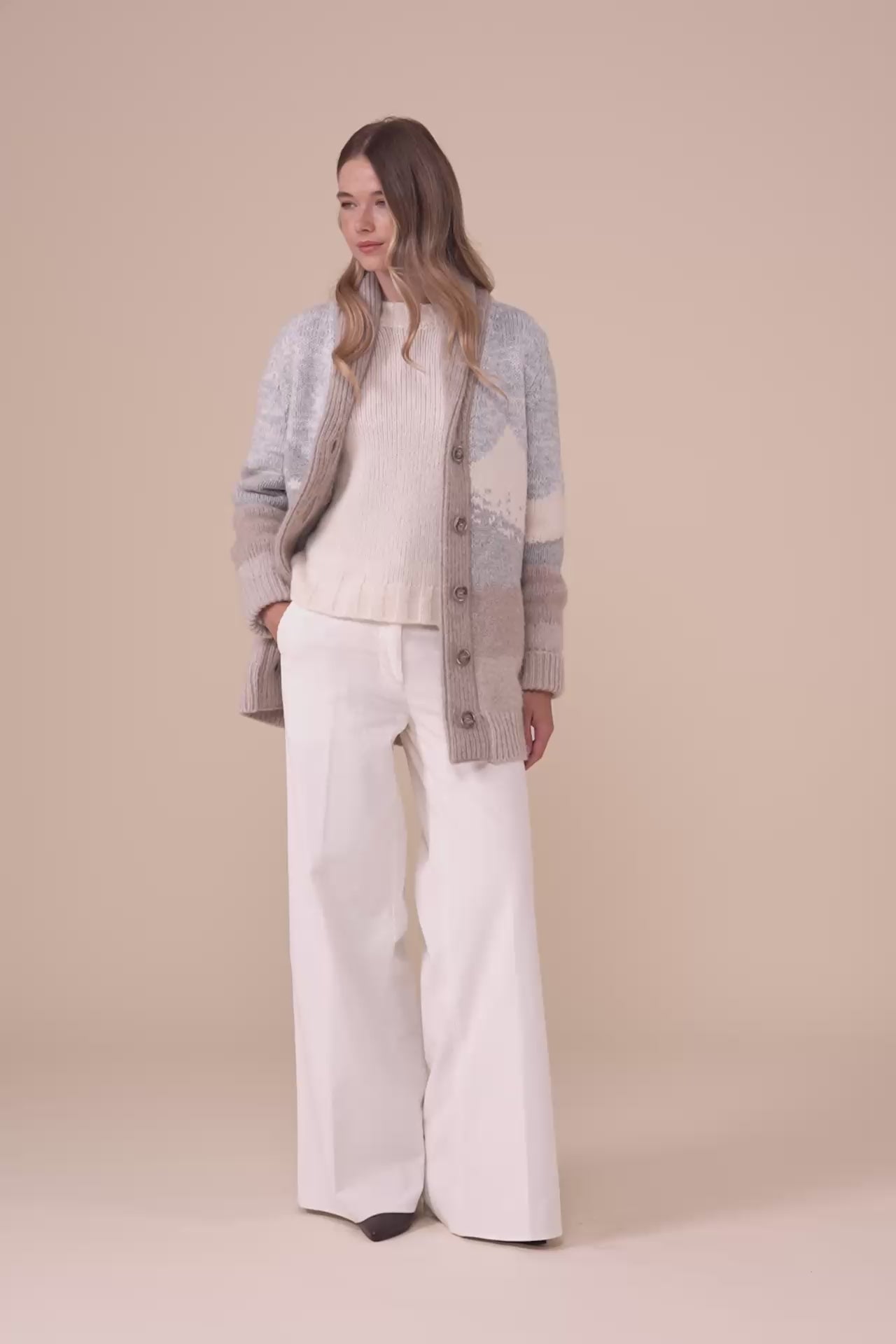 Malga Cashmere Handmade Cardigan - ICE