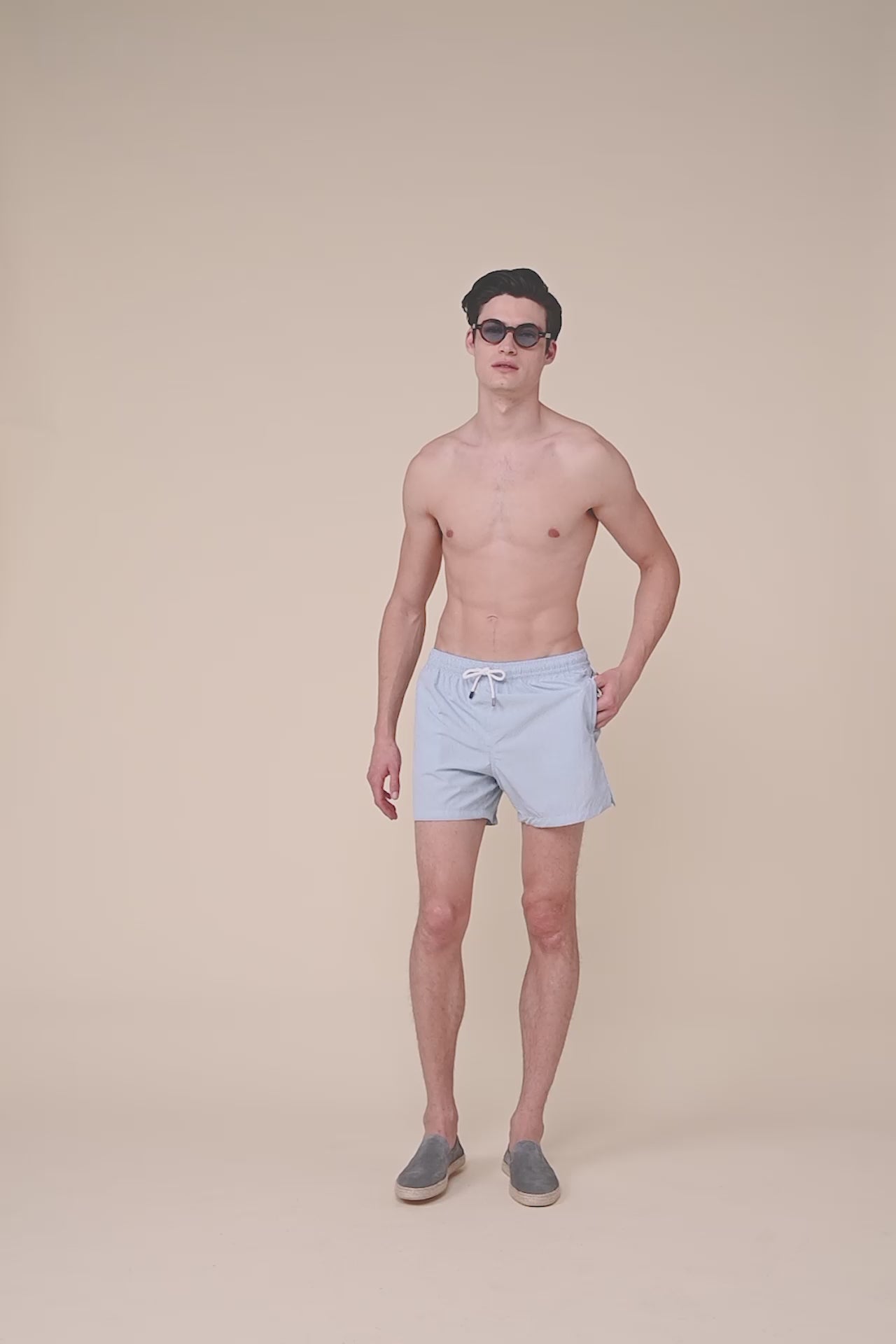 Madeira - The Sakar Swim Trunk - Mini Geometric Shapes Pattern - STEELBLUE