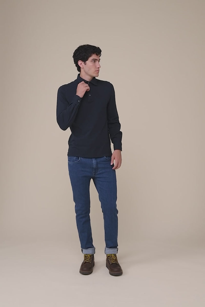 North: Men's Cotton Piquet Polo Shirt - Fedeli